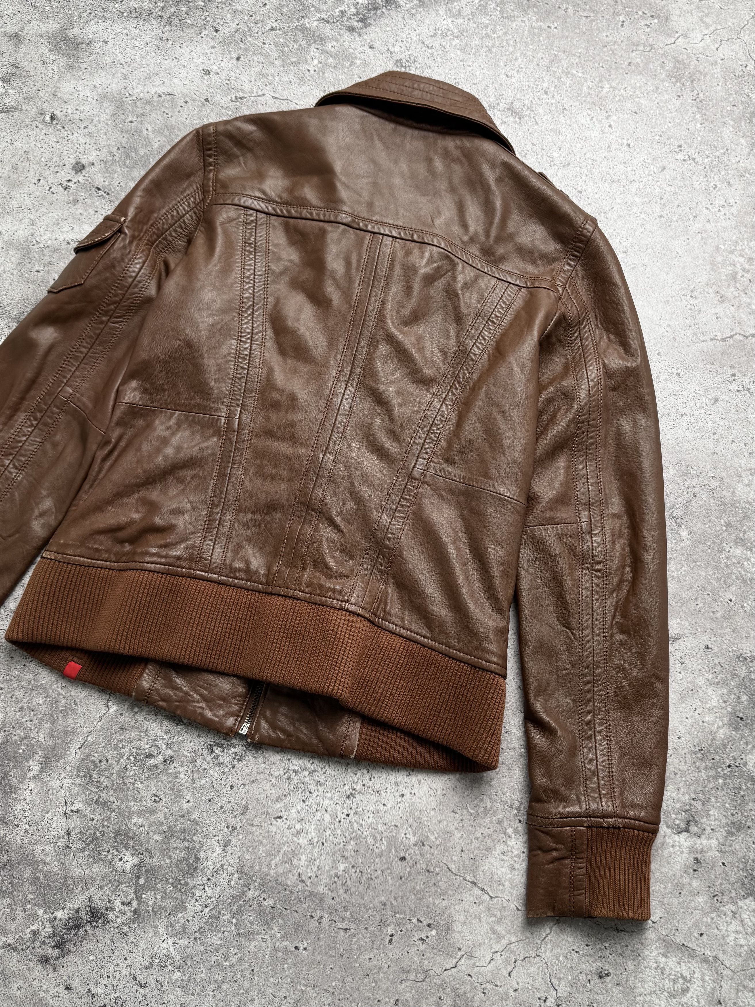 Vintage Vintage Cropped Leather Jacket C2(V491) Size M / US 6-8 / IT 42-44 - 10 Thumbnail