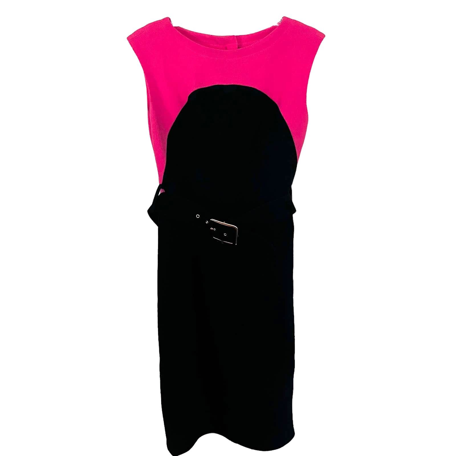 MILLY Milly Ella Belted Colorblock Knee Length Sheath Dress Size M / US 6-8 / IT 42-44 - 1 Thumbnail