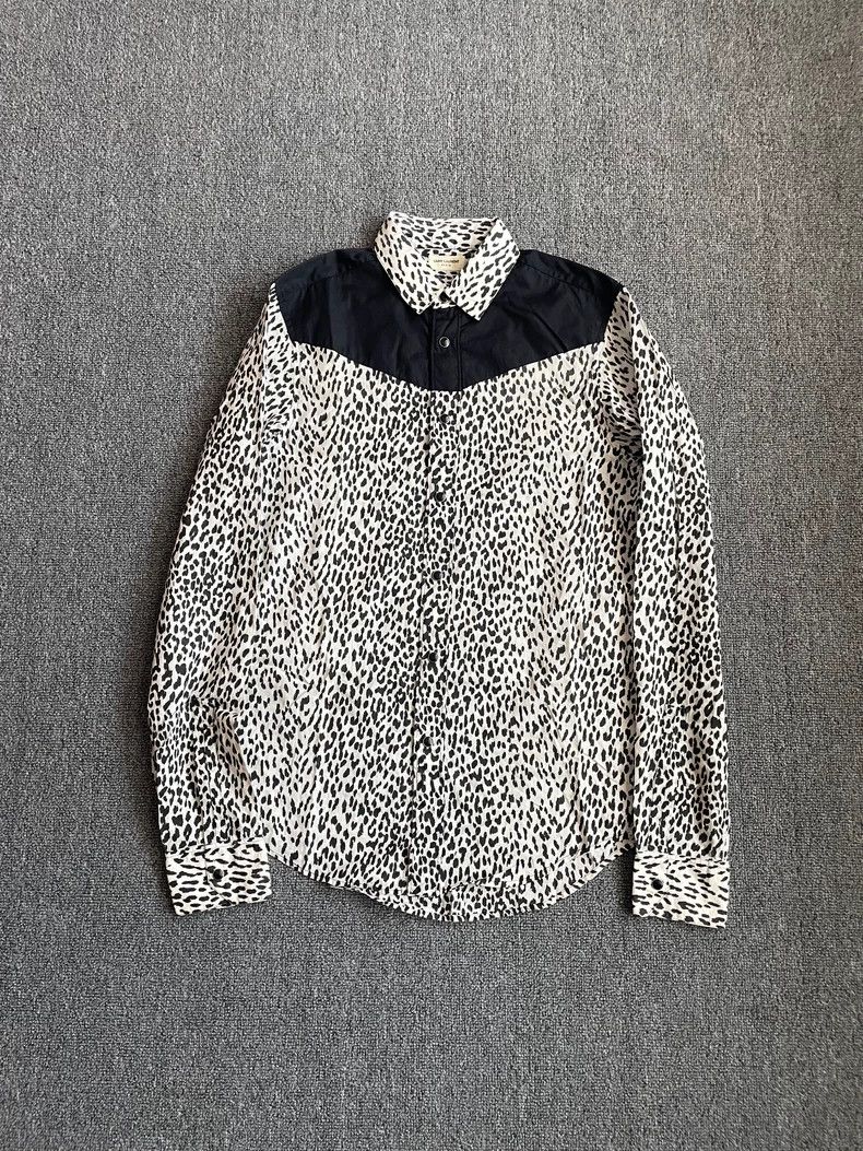 Saint Laurent Paris Saint Laurent Leopard Print Button-Up Shirt Size US M / EU 48-50 / 2 - 1 Thumbnail