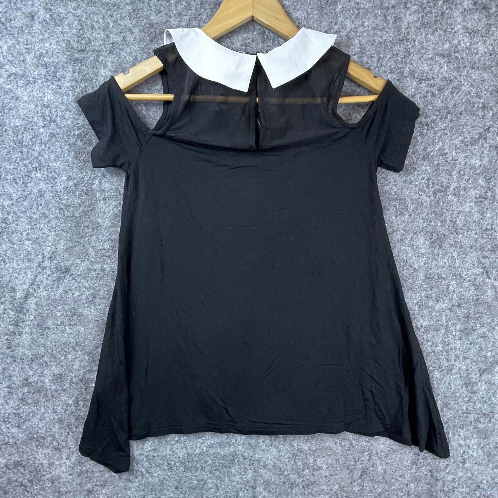 Killstar Killstar Nunsense Collar Top Womens XS Black Goth Witchcore Size XS / US 0-2 / IT 36-38 - 2 Thumbnail