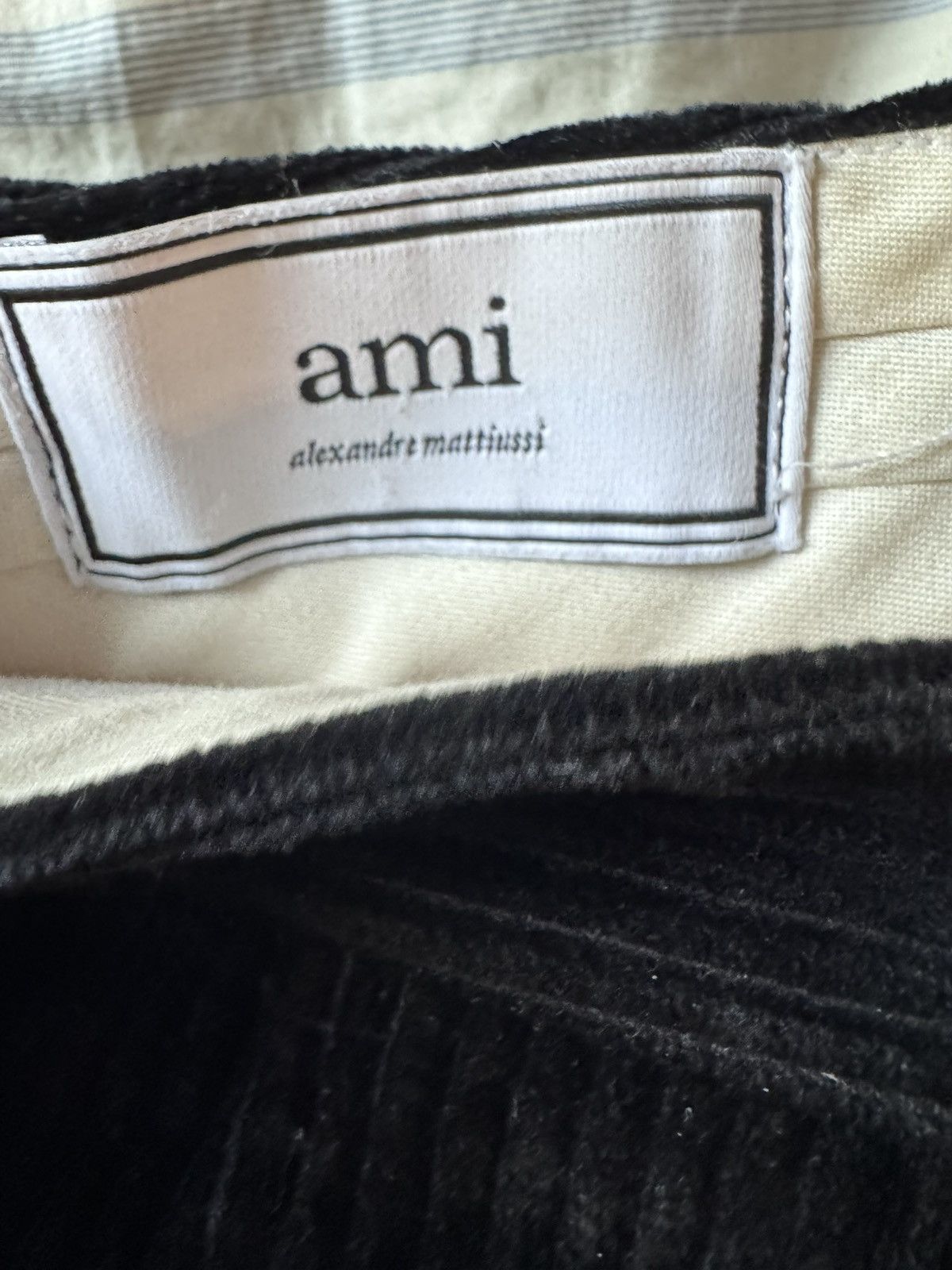 AMI AMI Paris Corduroy Black Trousers Size US 29 - 6 Thumbnail