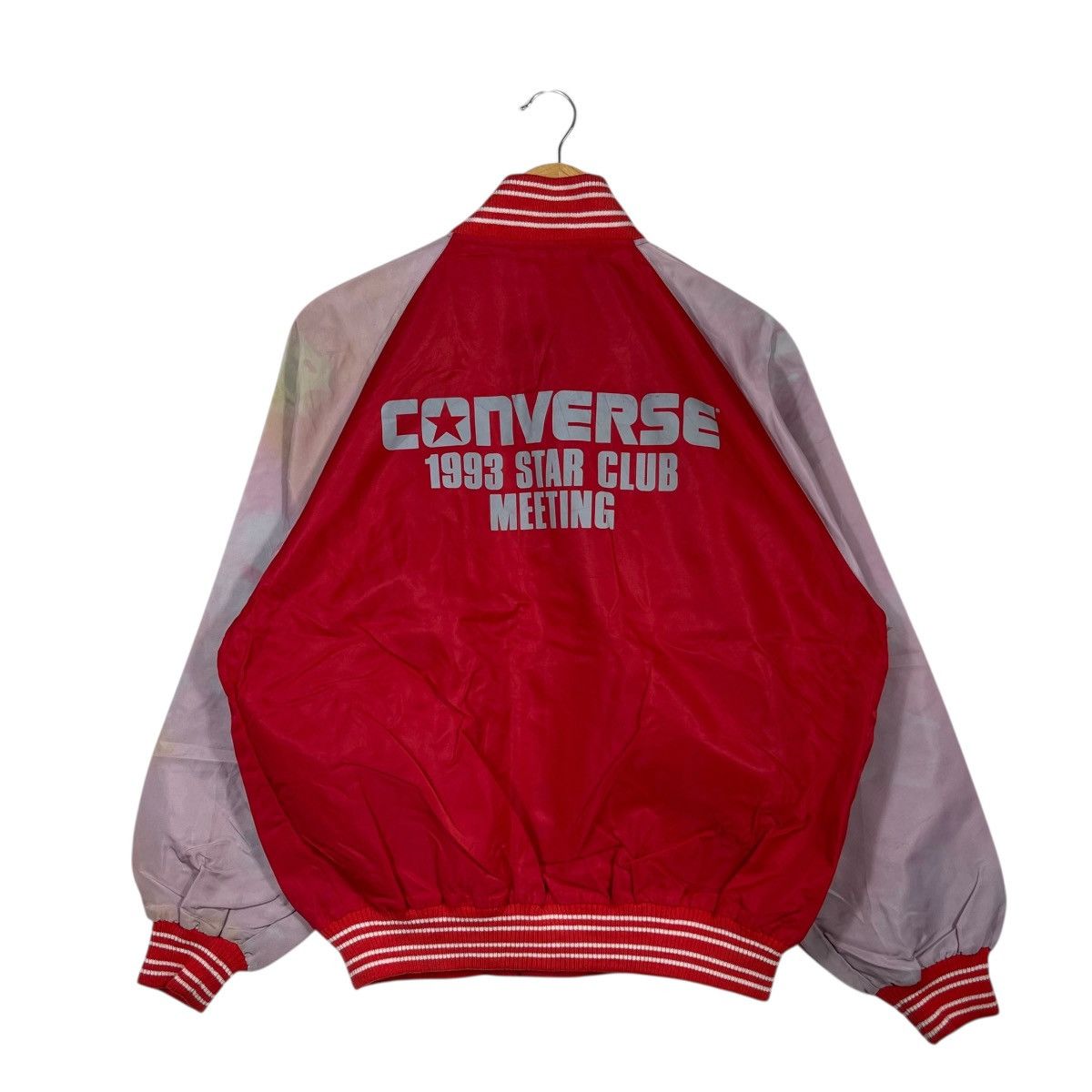 Converse Vintage Converse 1993 Star Club Meeting Varsity Jacket Red Size US L / EU 52-54 / 3 - 4 Thumbnail