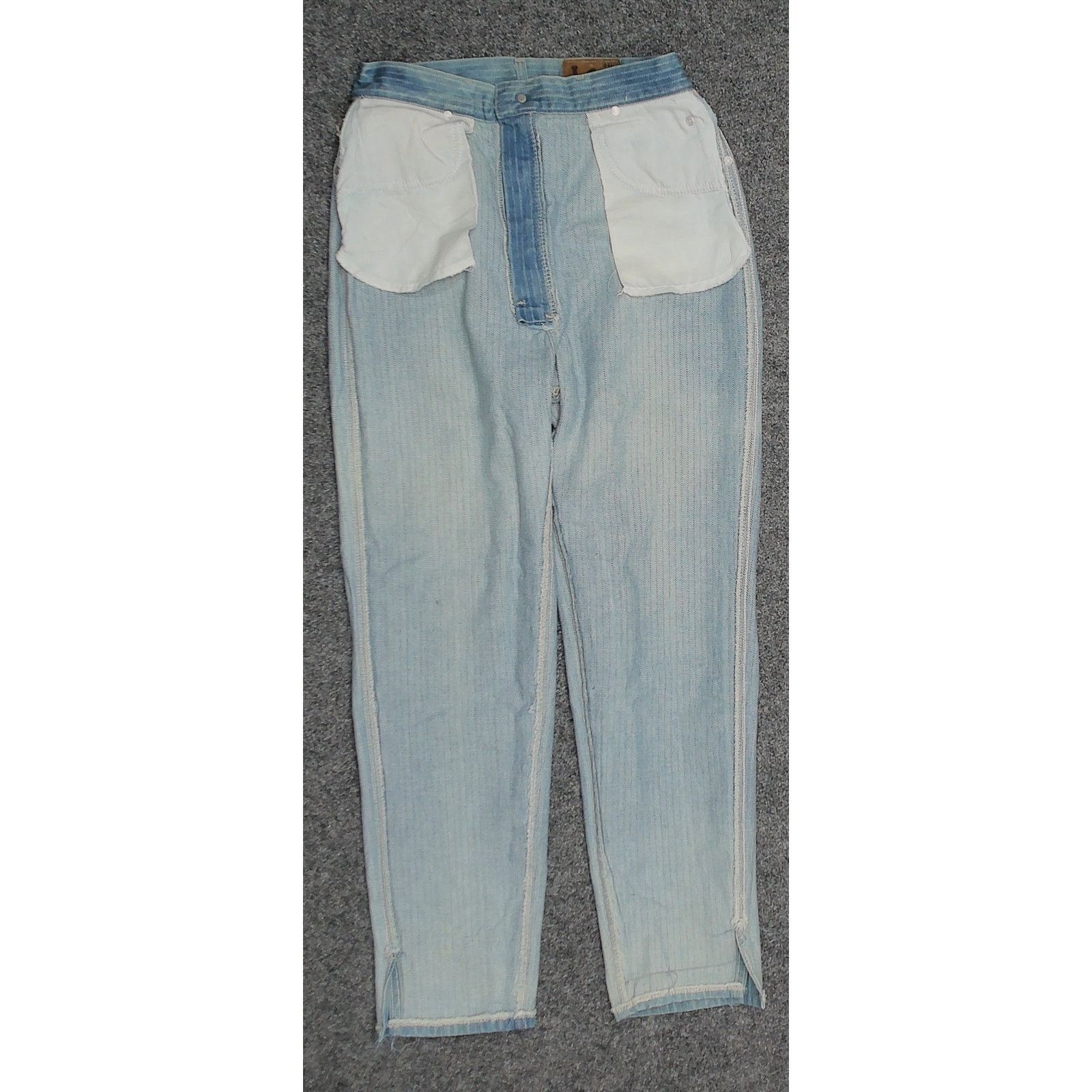 Lee Vintage 1970s Lee Riders Pinstripe Bareback High Rise Denim Size 30" / US 8 / IT 44 - 5 Thumbnail