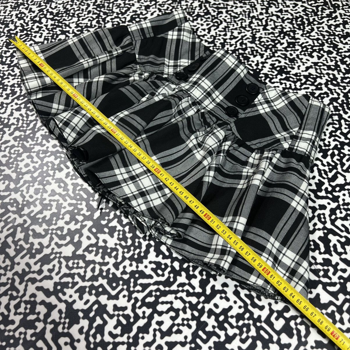 Japanese Brand Vintage Y2K Flared Sexy Checked Retro 90s Style Mini Skirt Size 27" / US 4 / IT 40 - 17 Thumbnail