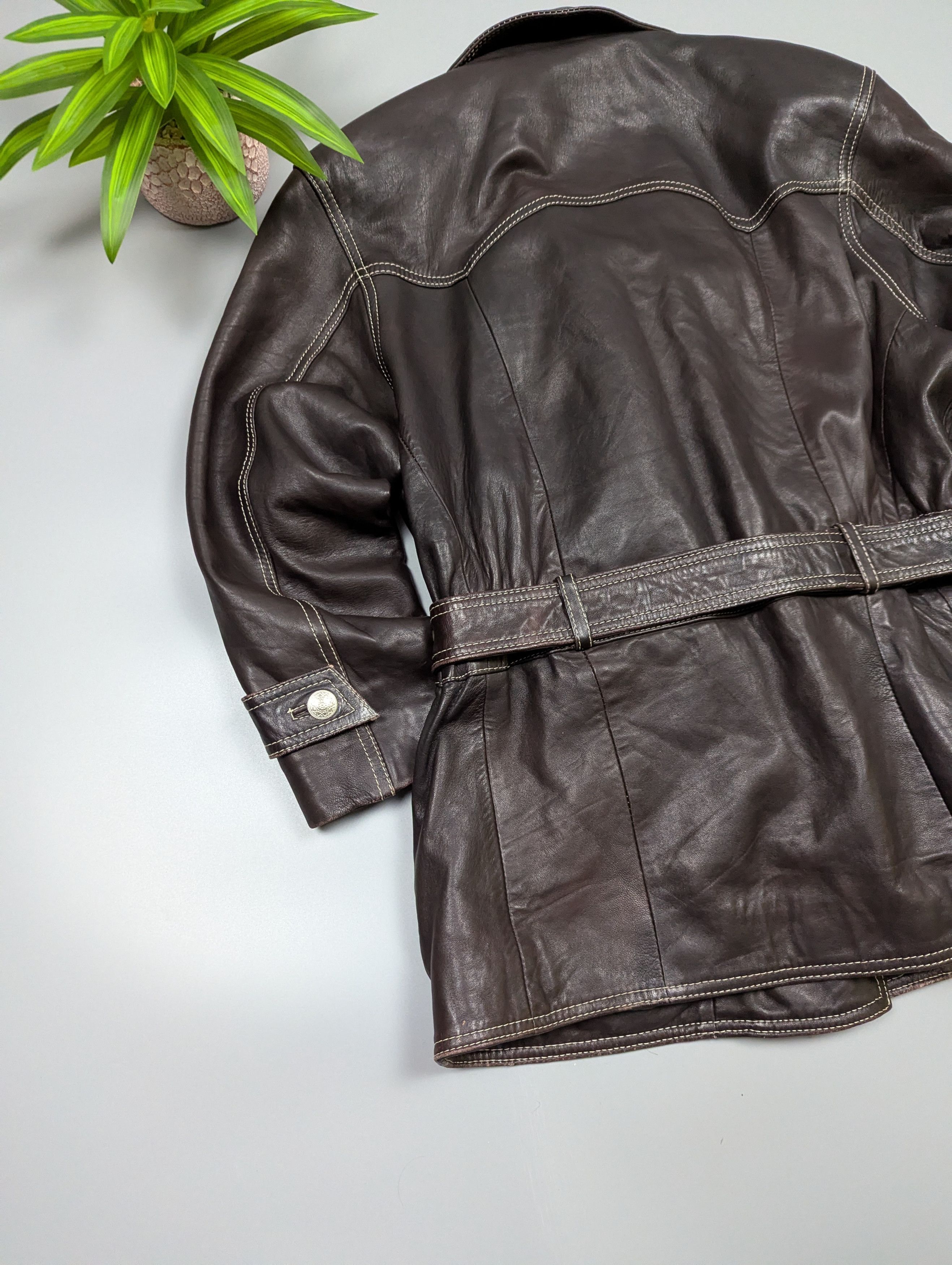 Bonchetti Firenze 90s Vintage Leather Trench Coat/Jacket