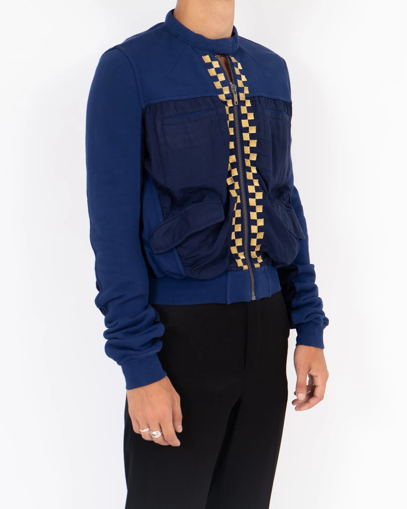 Haider Ackermann FW19 Blue Checkered Embroidery Bomber Size US XS / EU 42 / 0 - 3 Thumbnail