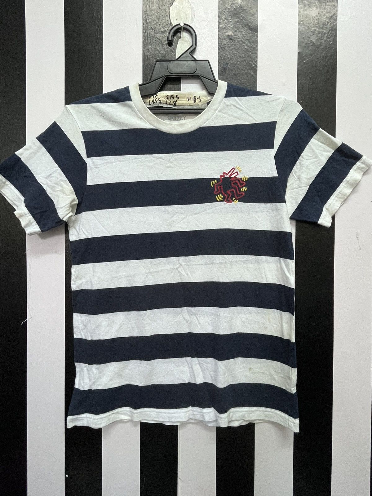 Keith Haring × Uniqlo × Vintage Keith Harring T Shirt Stripe Tee Size US M / EU 48-50 / 2 - 1 Thumbnail