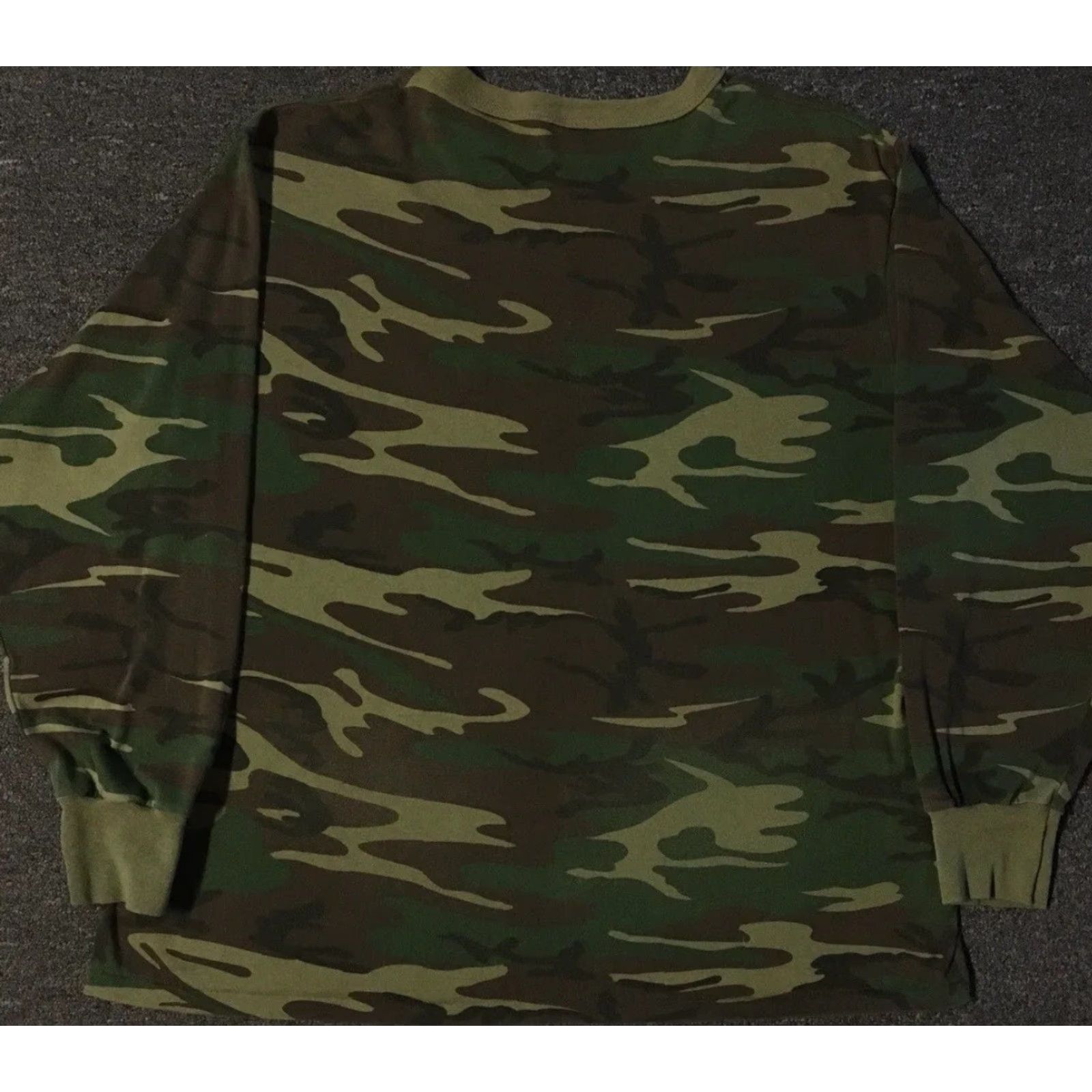 Vintage Vtg 80s Camo Shirt XL USA Faded Army Military Grunge Punk Biker Skate PFU PE 90s Size US XL / EU 56 / 4 - 2 Thumbnail