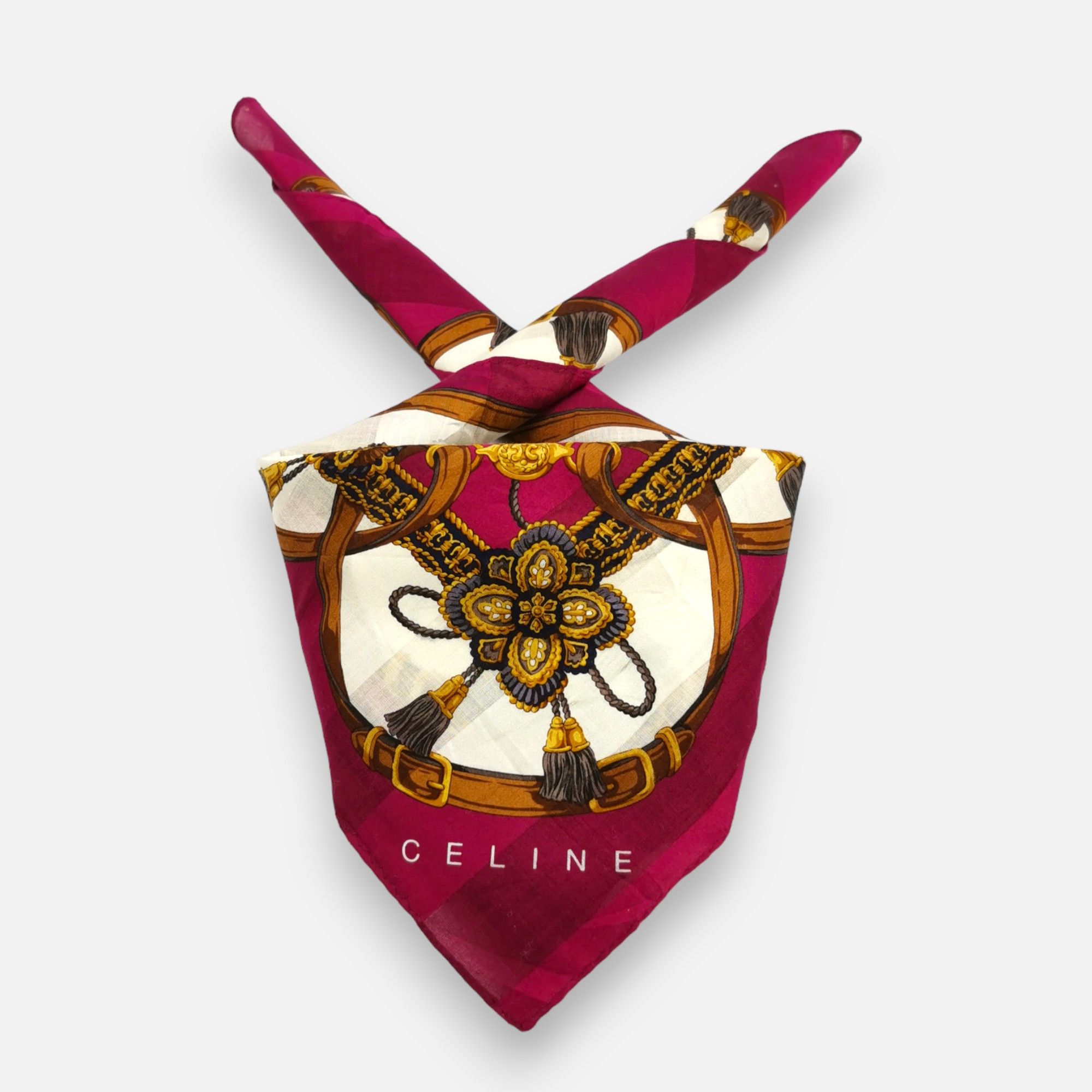 Celine × Vintage Vintage CELINE Handkerchief Neckerchief Bandana Size ONE SIZE - 1 Thumbnail