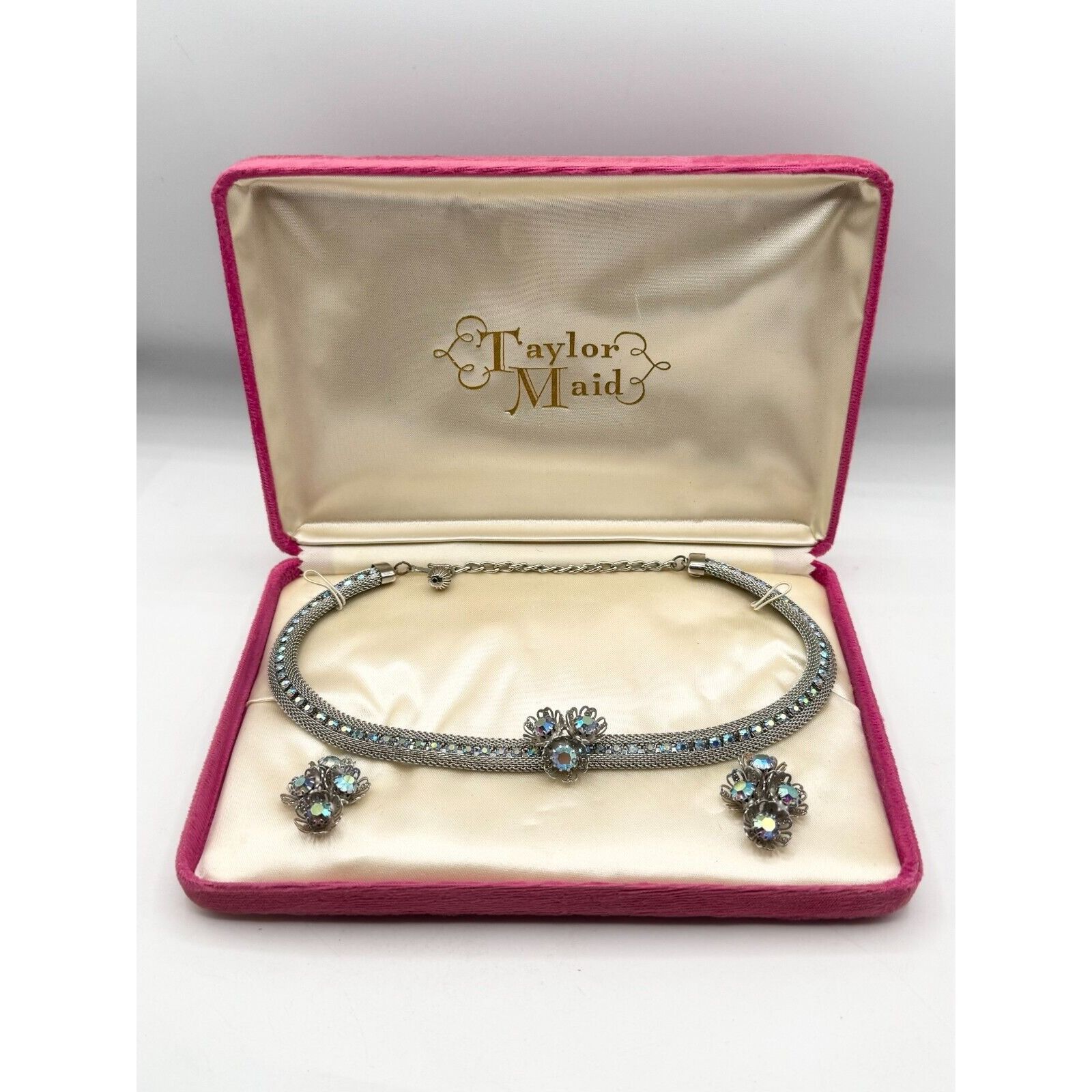 Vintage Vintage Taylor Maid Rhinestone floral necklace & earrings De Size ONE SIZE - 3 Thumbnail