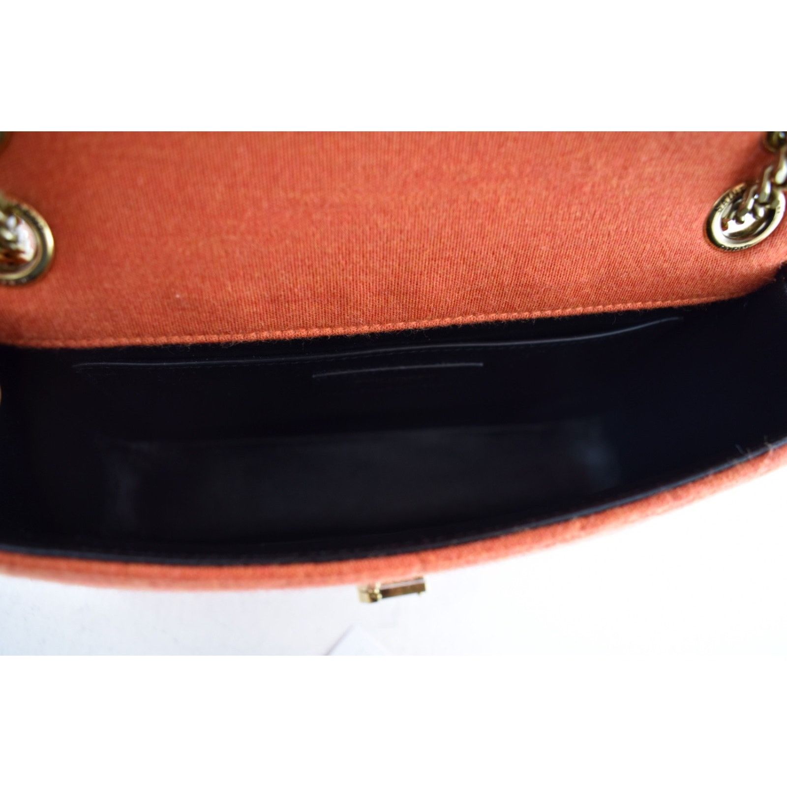 Yves Saint Laurent Saint Laurent Medium Marigold Orange Jersey Shoulder Bag Size ONE SIZE - 15 Thumbnail