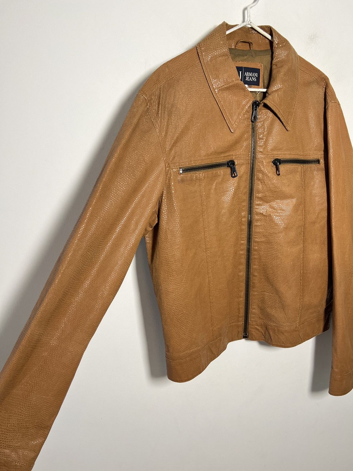 ジャケット・アウター vintage armani jeans lether jacket Vintage Armani Jeans leather jacket