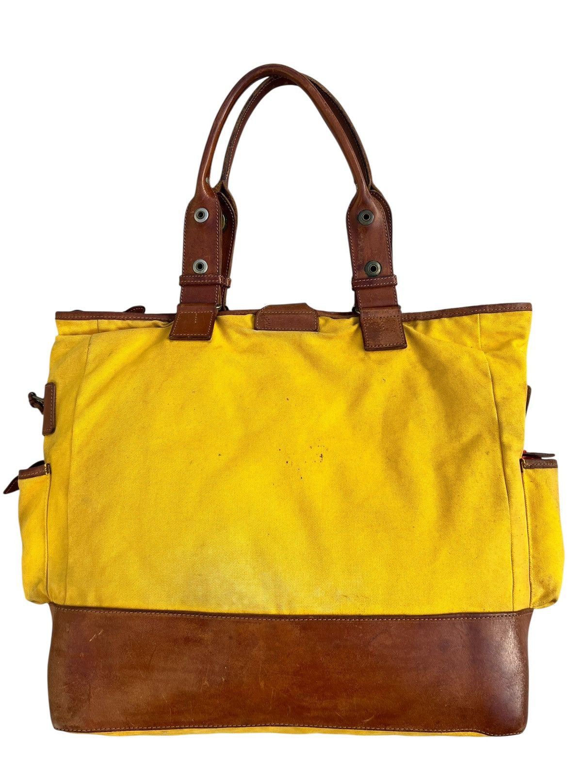 Felisi Distressed Stains Patina Leather Tote Bag Felisi Size ONE SIZE - 11 Thumbnail
