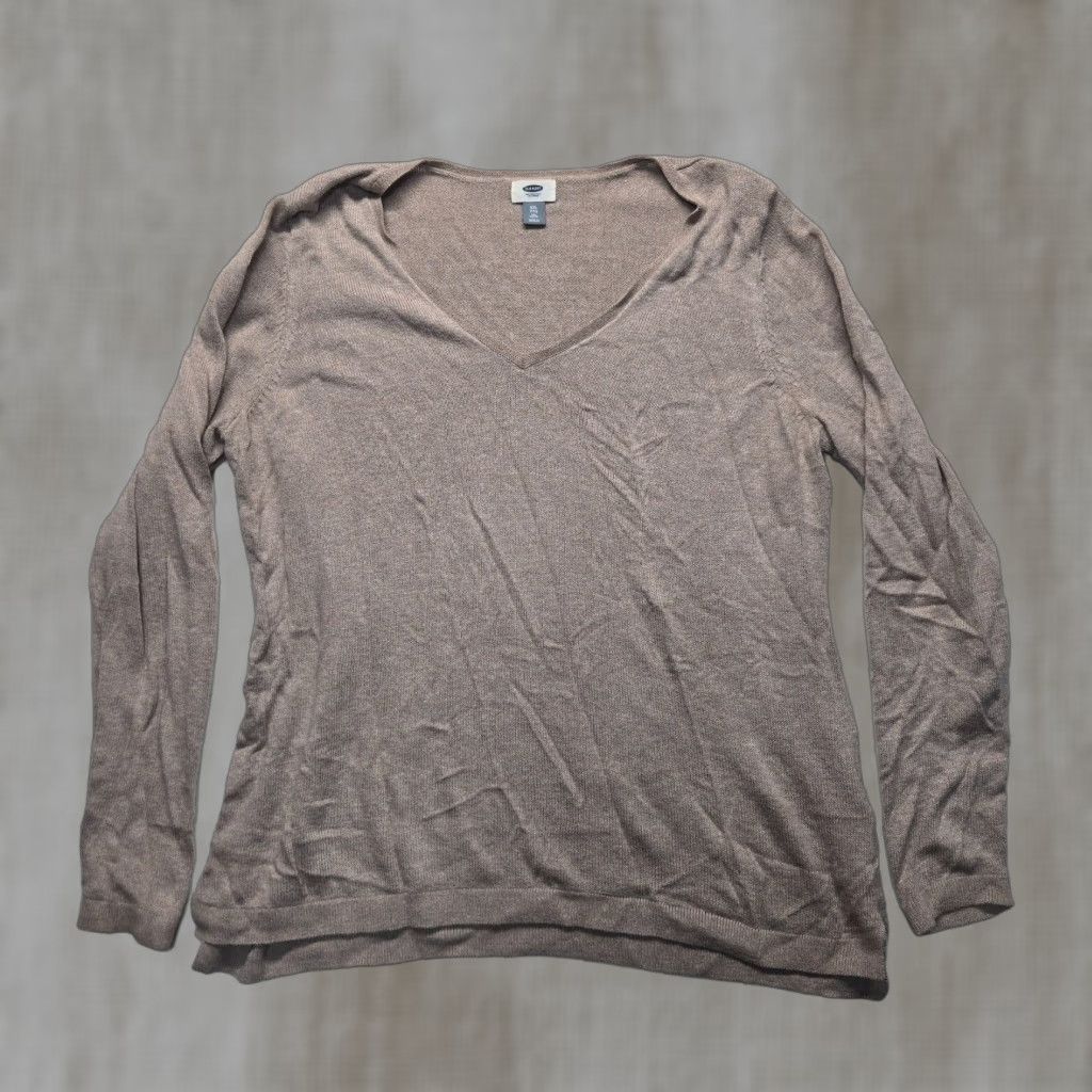 Old Navy Old Navy Women's Sweater Knit Pullover Lightweight Long Sleeve 2XL Beige Womens Size XXL / US 16-18 / IT 52-54 - 1 Thumbnail