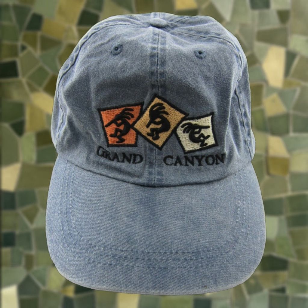 FRED VINTAGE Fred Harvey Trading Company Grand Canyon Kokopelli Blue Baseball Hat Size ONE SIZE - 1 Thumbnail