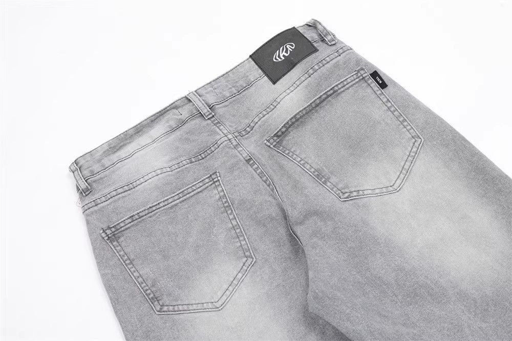 Japanese Brand × Jean Men's washed distressed American loose straight jeans Size US 32 / EU 48 - 5 Thumbnail