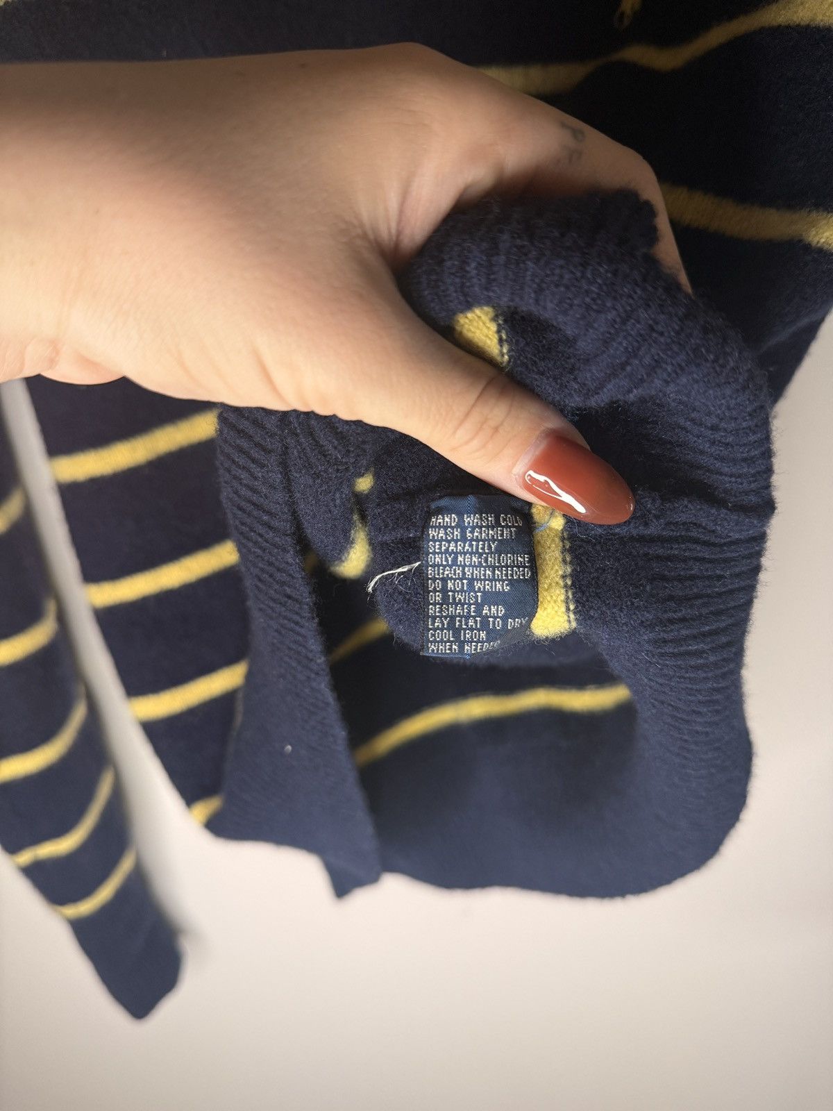Polo Ralph Lauren Polo Ralph Lauren Navy and Yellow Striped Sweater Size M / US 6-8 / IT 42-44 - 10 Thumbnail