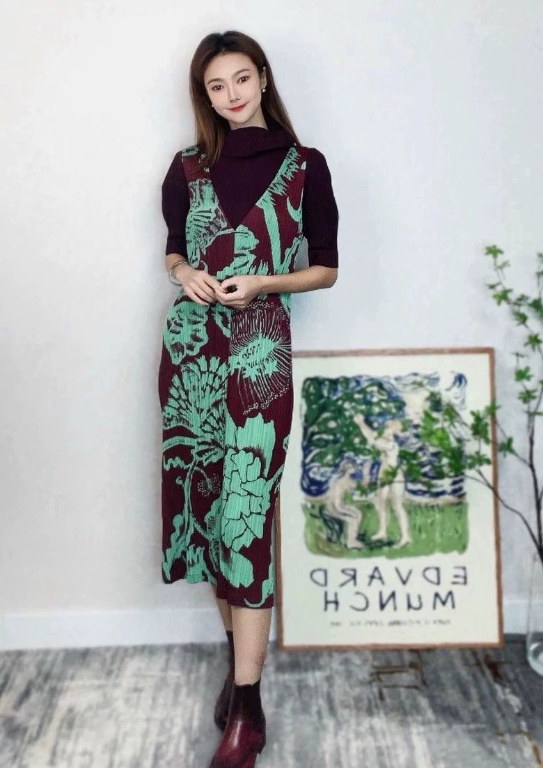 Issey Miyake Issey Miyake size:2 Green courtyard dress Size XS / US 0-2 / IT 36-38 - 3 Thumbnail