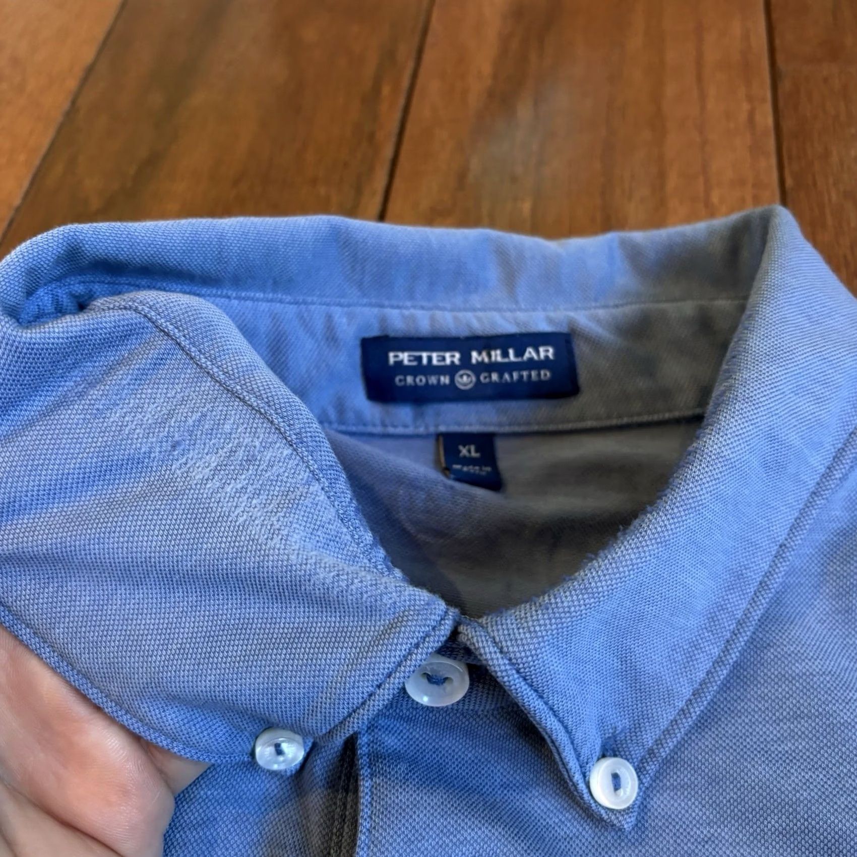 Peter Millar VINTAGE Peter Millar Crown Crafted Golf Polo Shirt Blue XL Men Size US XL / EU 56 / 4 - 6 Thumbnail