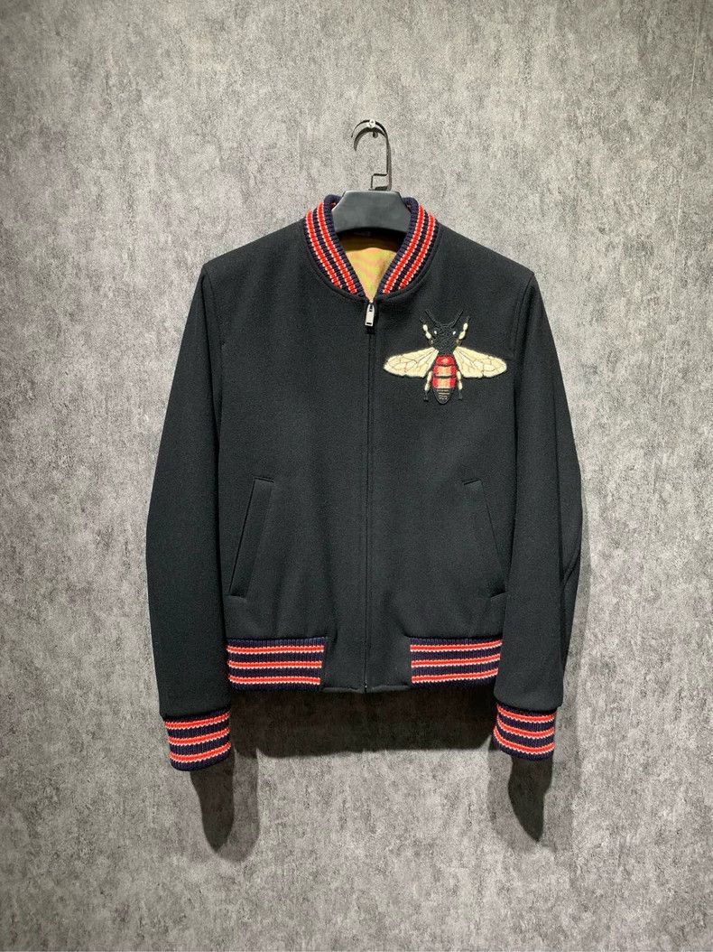 Gucci Little Bee Classic Baseball Uniform jacket 2502-Nexta