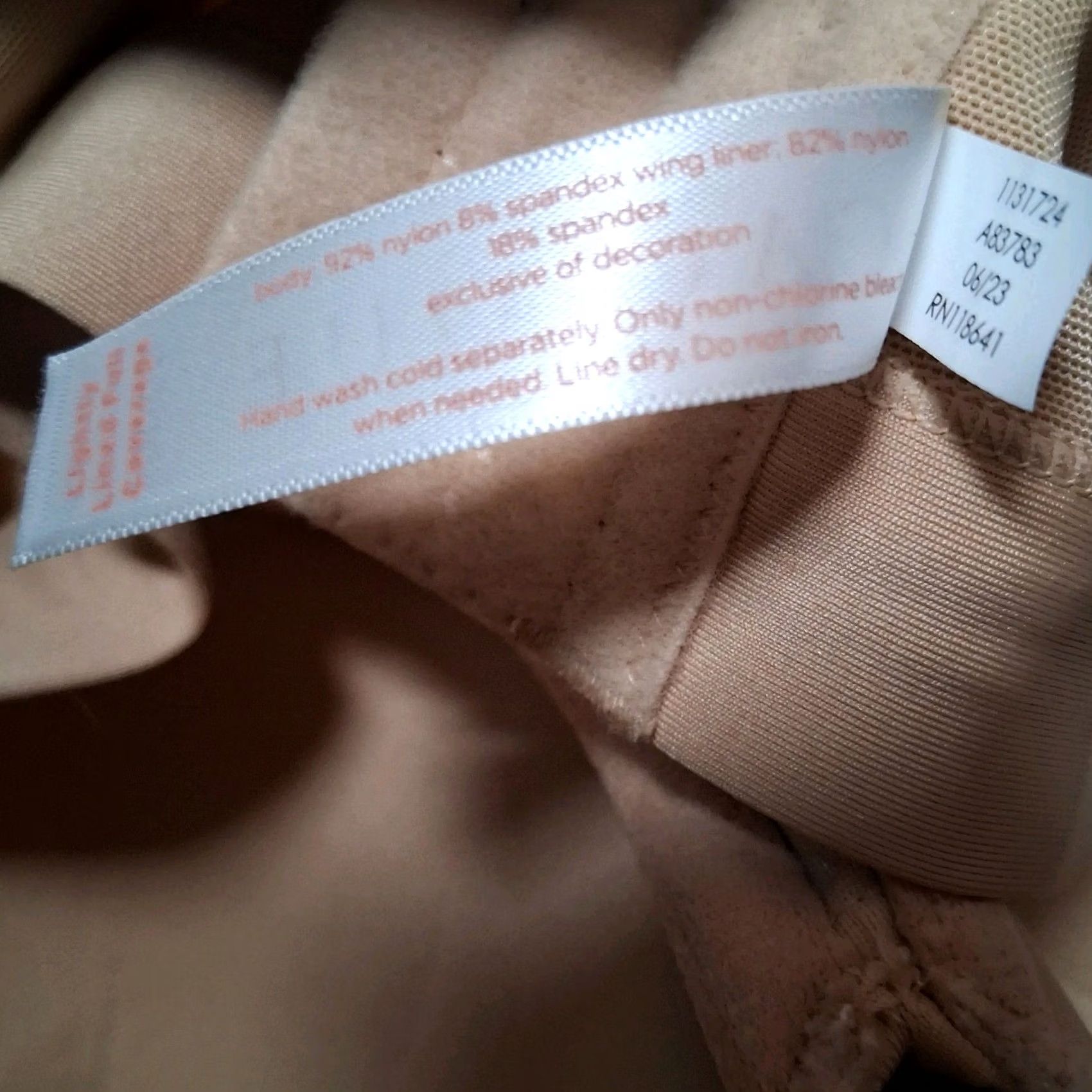 Vintage Cacique Bra 50DDD Full Coverage Padded Underwire Beige Tan NEW Size ONE SIZE - 7 Thumbnail