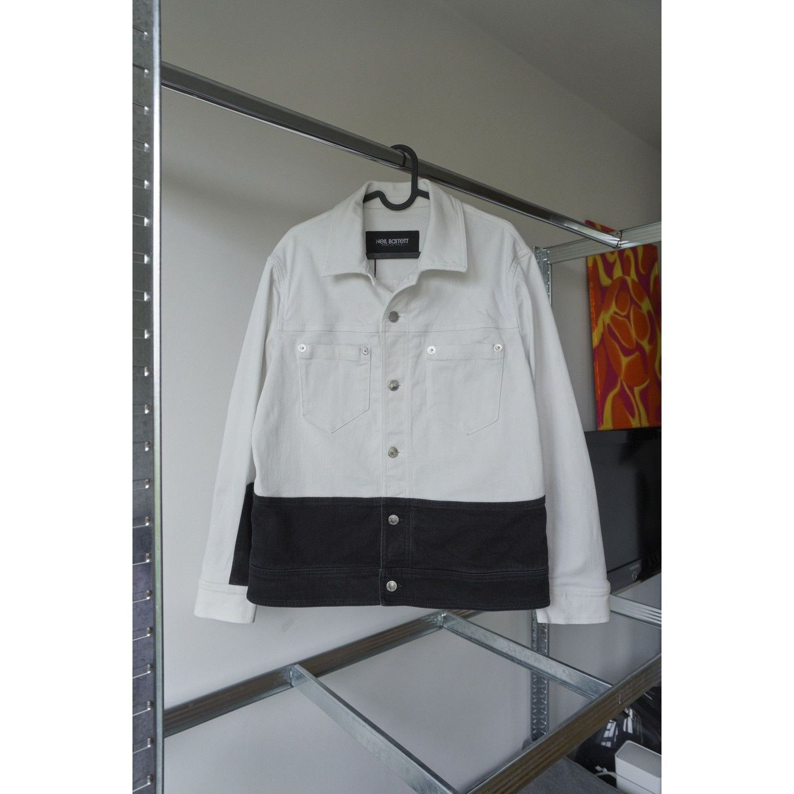 Neil Barrett Neil barrett giubbo donna tessuto off white denim jacket Size US M / EU 48-50 / 2 - 1 Thumbnail
