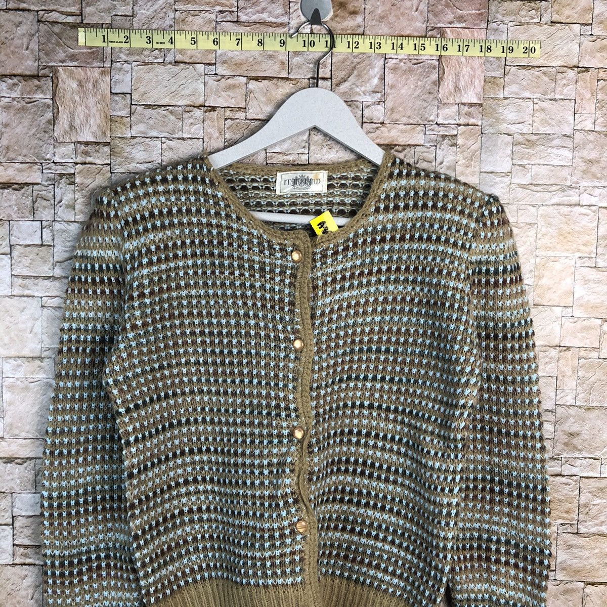 Vintage Ithuaid Brown Patterned Cardigans #A892 Size S / US 4 / IT 40 - 5 Thumbnail