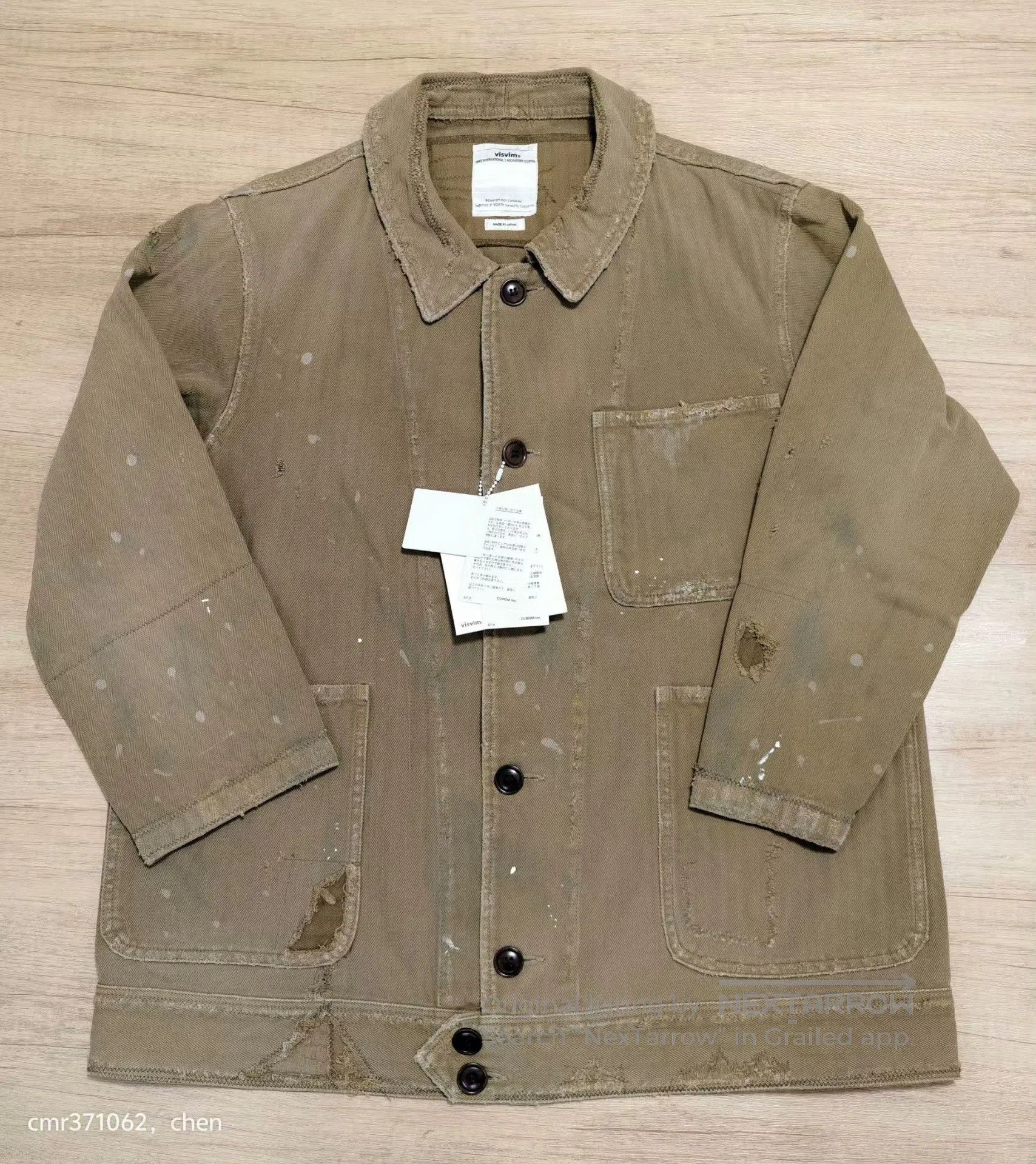 VISVIM 18SS BENNY JKT CRASH HERRINGBONE.