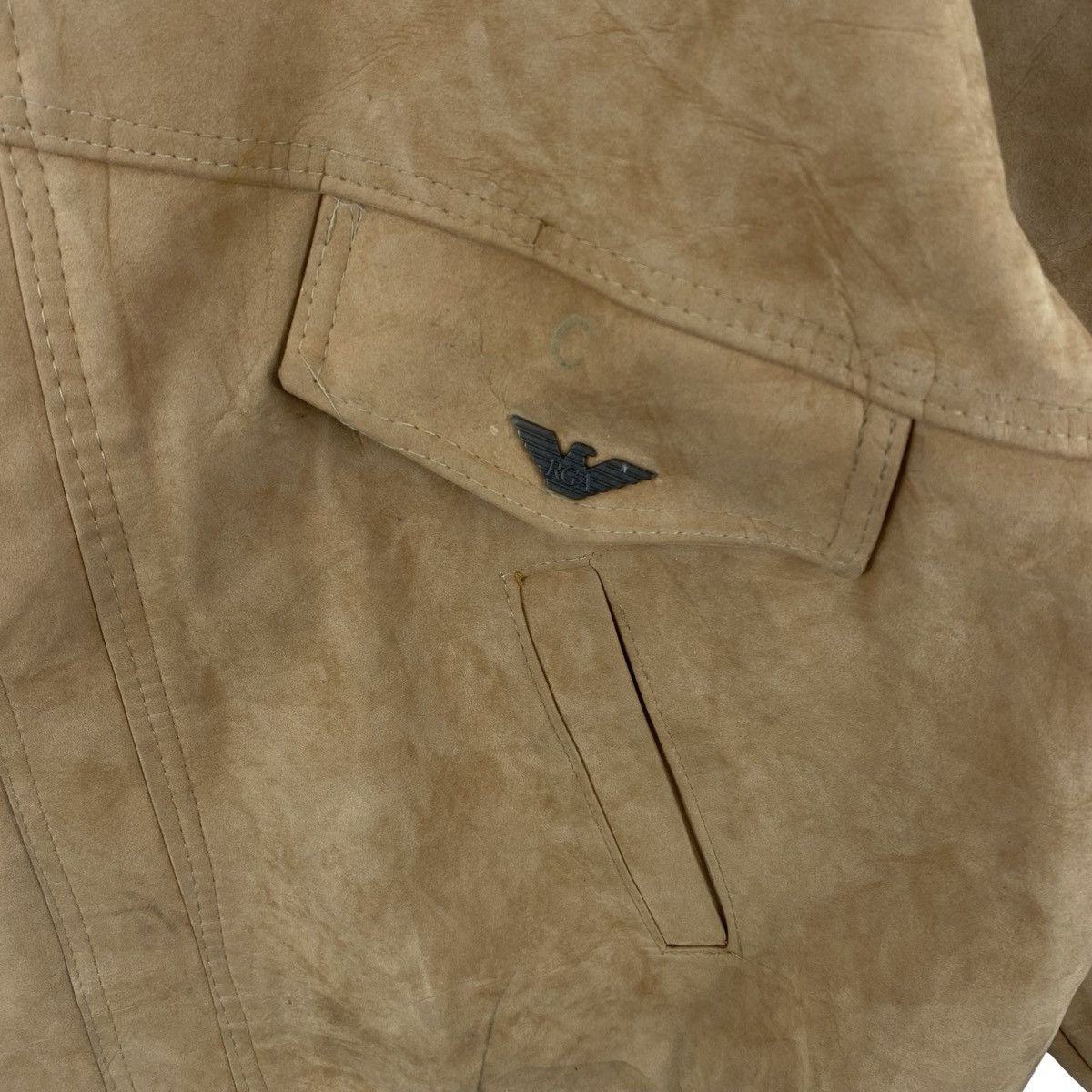 Vintage Vintage R.G.A. Italian Style Made in Italy Suede Leather Size US XXL / EU 58 / 5 - 9 Thumbnail