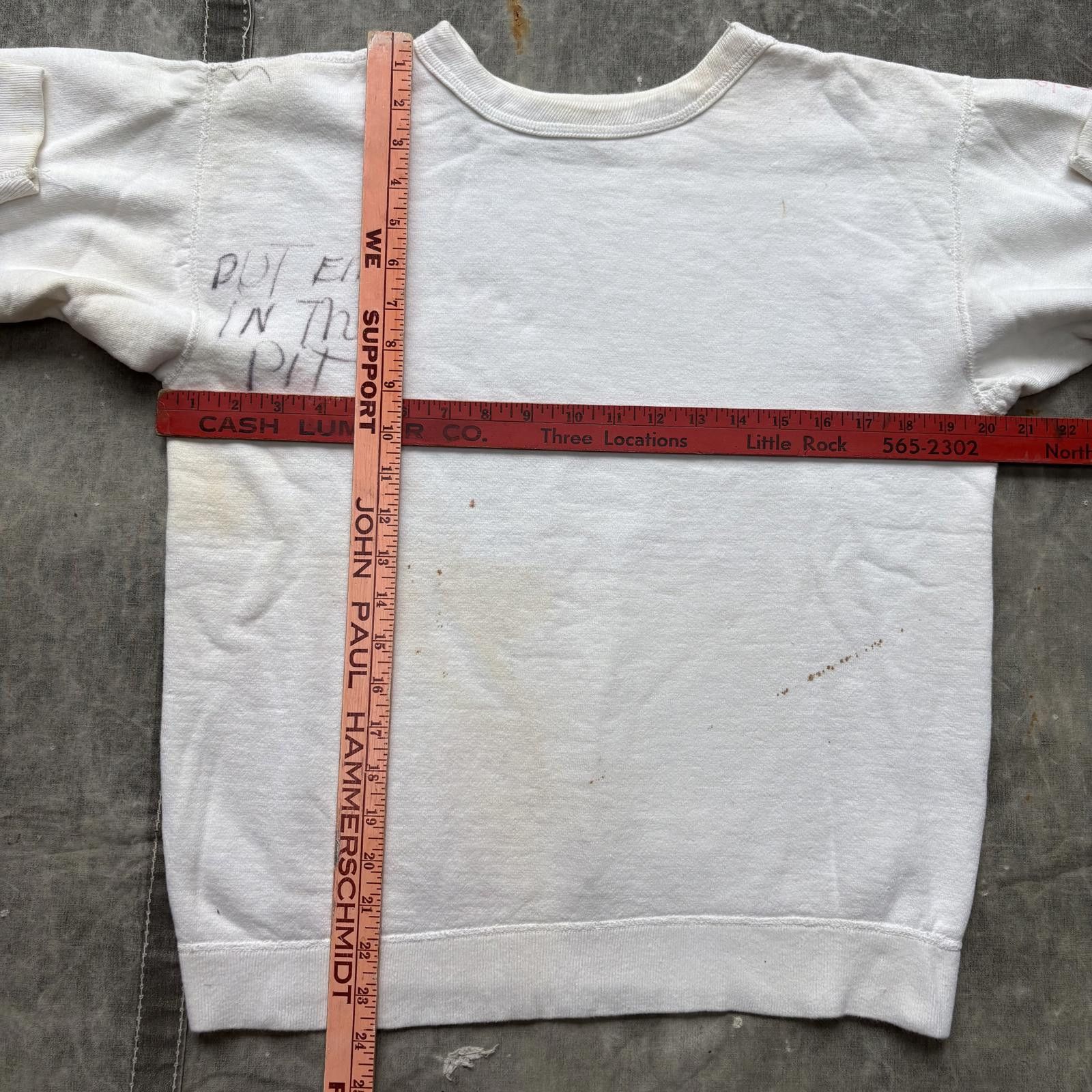 Vintage Vintage 60s Hand Drawn Writing Joke Senior School Sweatshirt Size US M / EU 48-50 / 2 - 4 Thumbnail