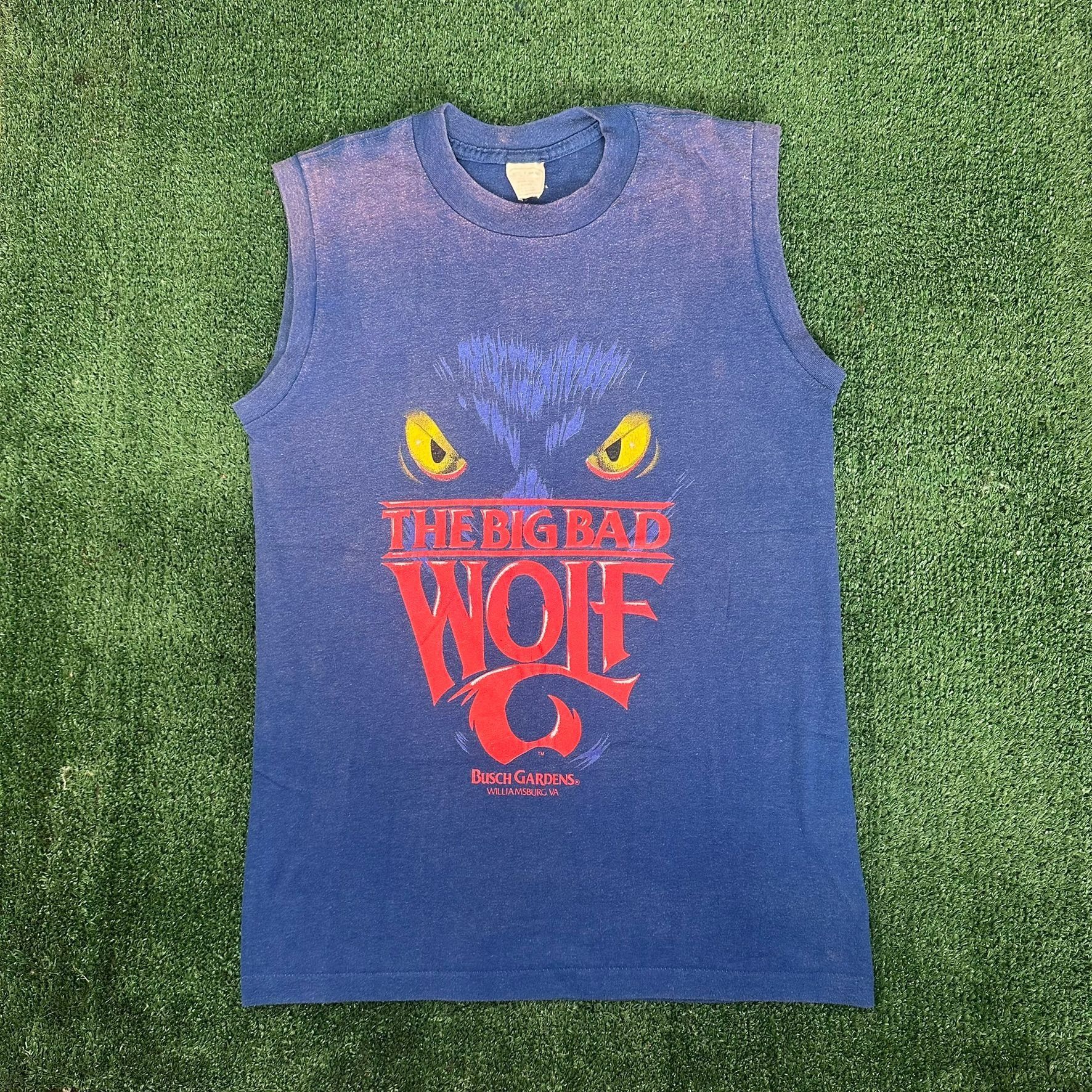 Vintage Vintage 80s Busch Gardens Tank Big Bad Wolf Single Stitch Te Size US M / EU 48-50 / 2 - 1 Thumbnail
