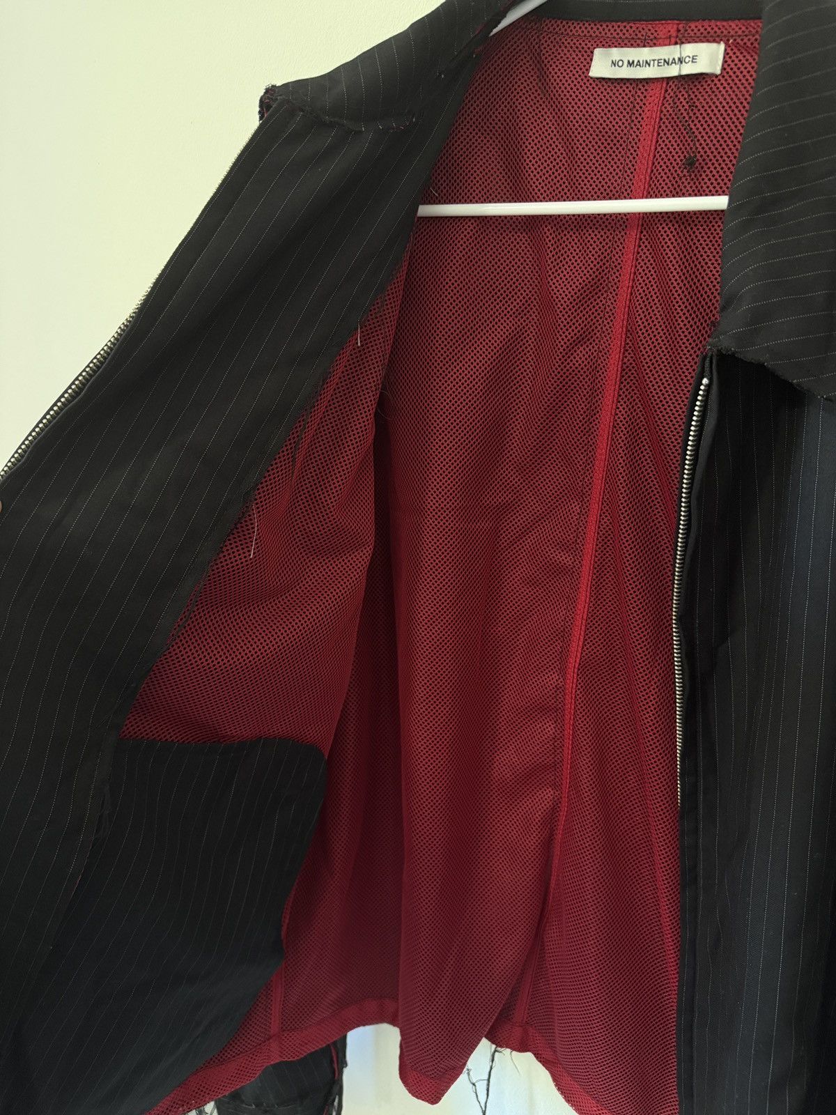 No Maintenance No Maintenance Raw Edge Pinstripe Mechanic Jacket Size US L / EU 52-54 / 3 - 3 Thumbnail