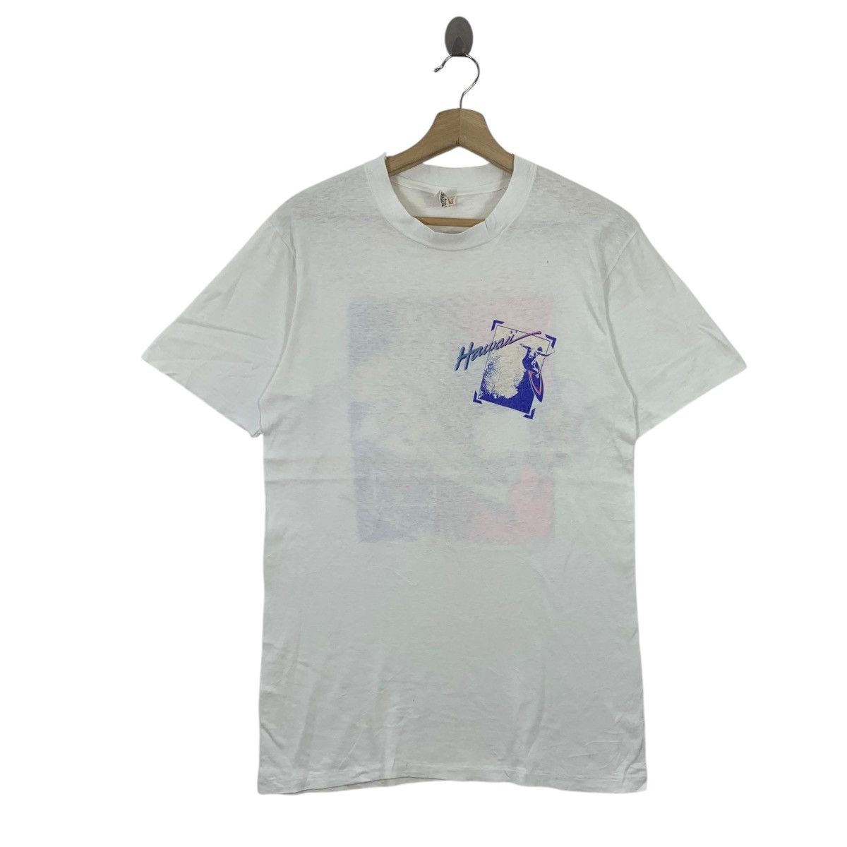 Vintage Vintage 80’ SUNSTROKES HAWAII SURF Artwork Tee Shirt Top Size US S / EU 44-46 / 1 - 2 Thumbnail