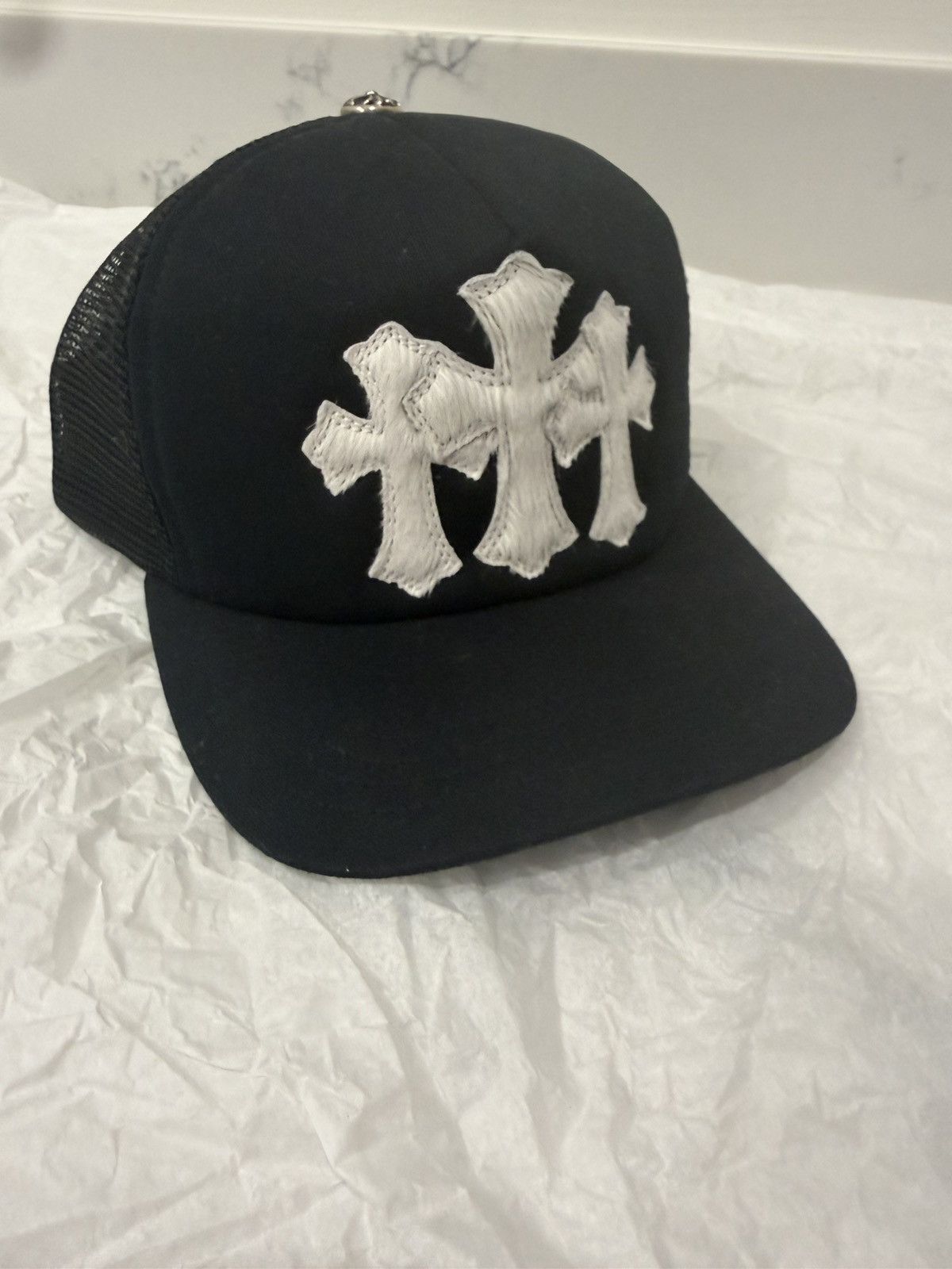 Chrome Hearts Chrome Hearts Calf HairTrucker Hat NEW Size ONE SIZE - 3 Thumbnail