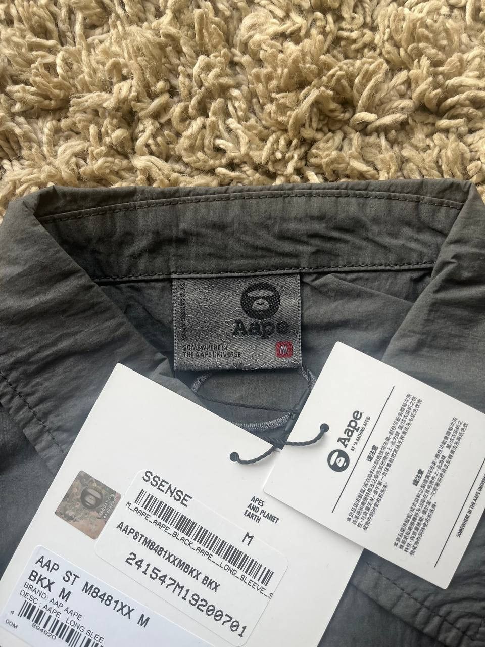 Aape × Bape × Japanese Brand A Bathing Ape Gray Embroidered Shirt Size US M / EU 48-50 / 2 - 15 Thumbnail