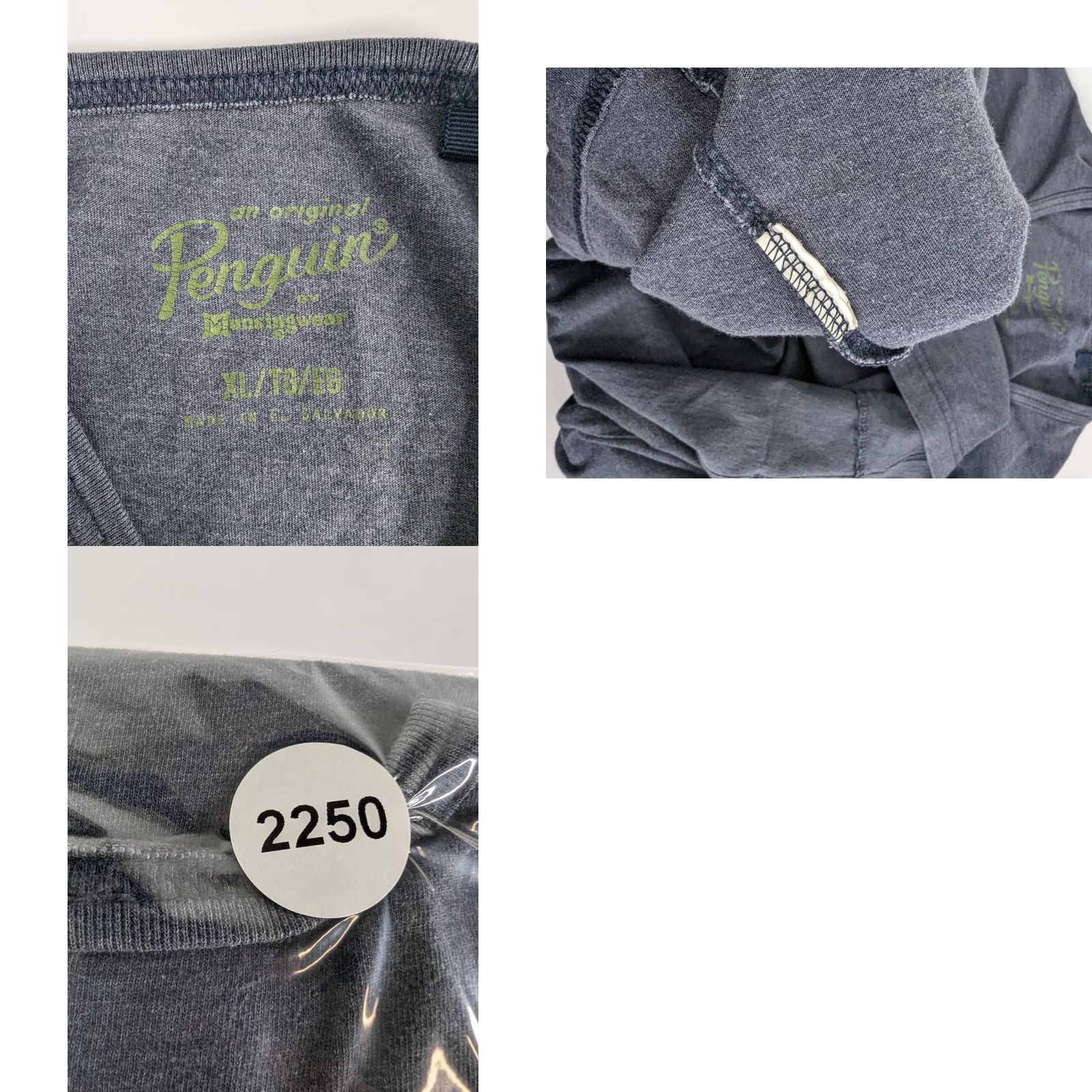 Original Penguin Original Penguin T-Shirt XL Navy Blue Camo 100% Cotton Short Sleeve Crew Neck Unisex Adults Vintage No Size XL / US 12-14 / IT 48-50 - 8 Thumbnail