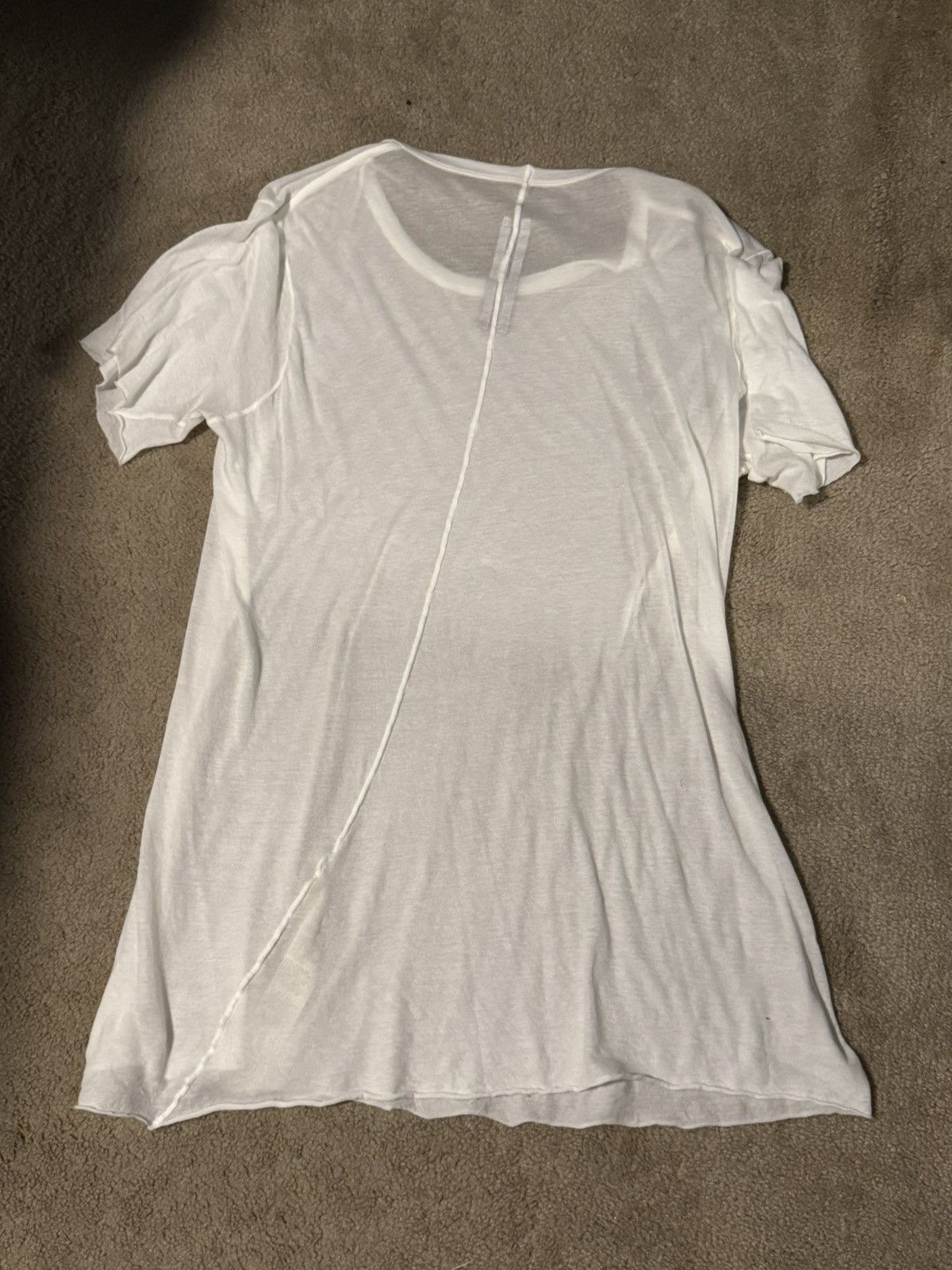 Rick Owens Rick Owens Milk thin unstable cotton tee Size US L / EU 52-54 / 3 - 2 Thumbnail