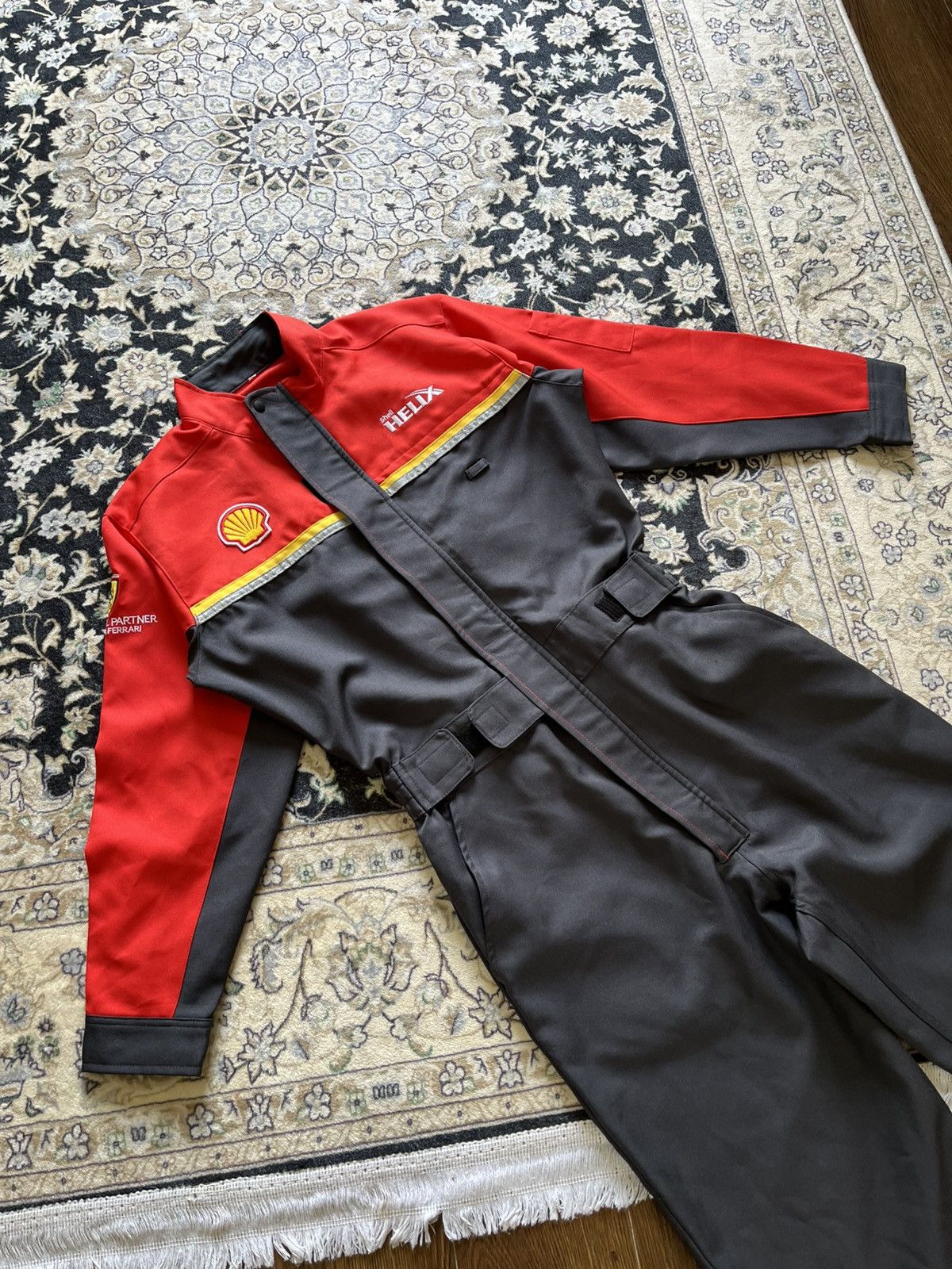 Ferrari Vintage Scuderia Ferrari Shell Helix Coverall Jumpsuit Size US M / EU 48-50 / 2 - 2 Thumbnail