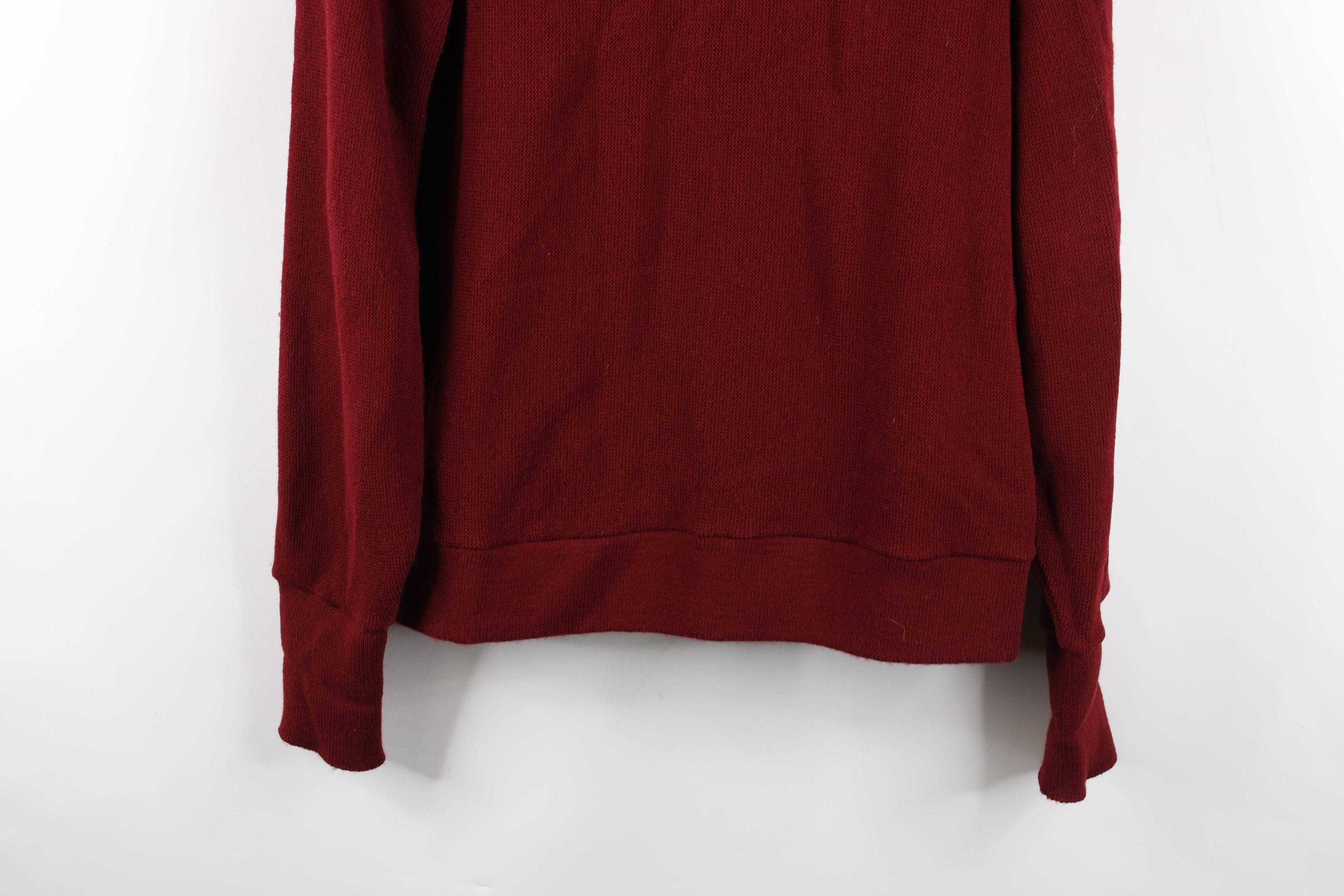 Vintage Vintage 90s Streetwear Blank Knit Cardigan Sweater Red USA Size US M / EU 48-50 / 2 - 12 Thumbnail