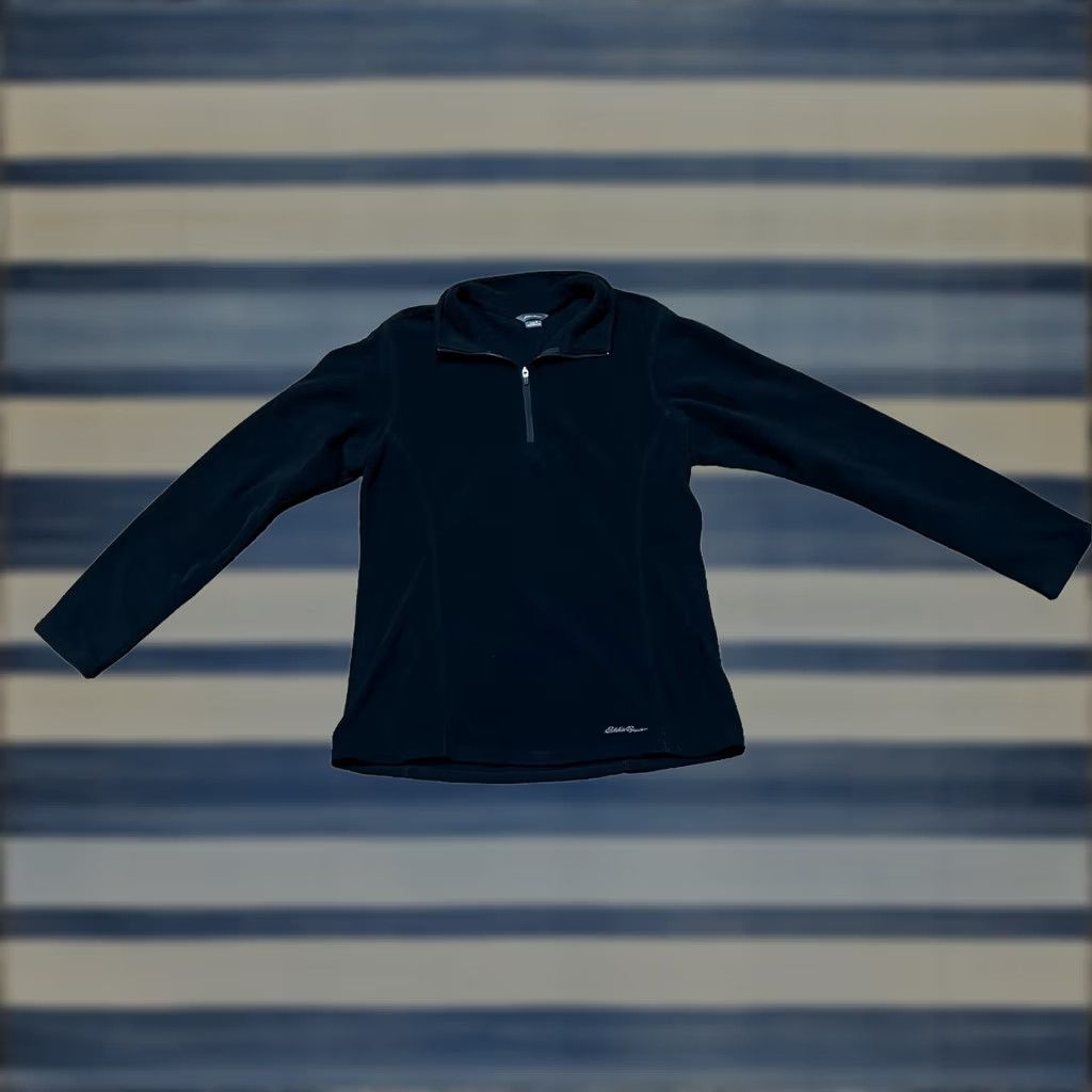 Eddie Bauer Eddie Bauer Black Full Zip Fleece Jacket Women’s Sz Small Long Sleeve Regular Fit Mid-Length Outdoor Classic Sweater Coat Size S / US 4 / IT 40 - 1 Thumbnail