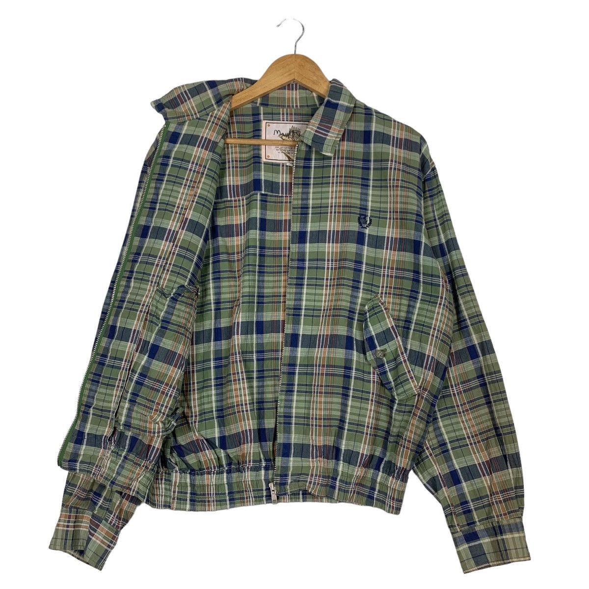 Japanese Brand MAUL RUCK Green Checked Casual Jacket #1047-C47 Size US M / EU 48-50 / 2 - 9 Thumbnail