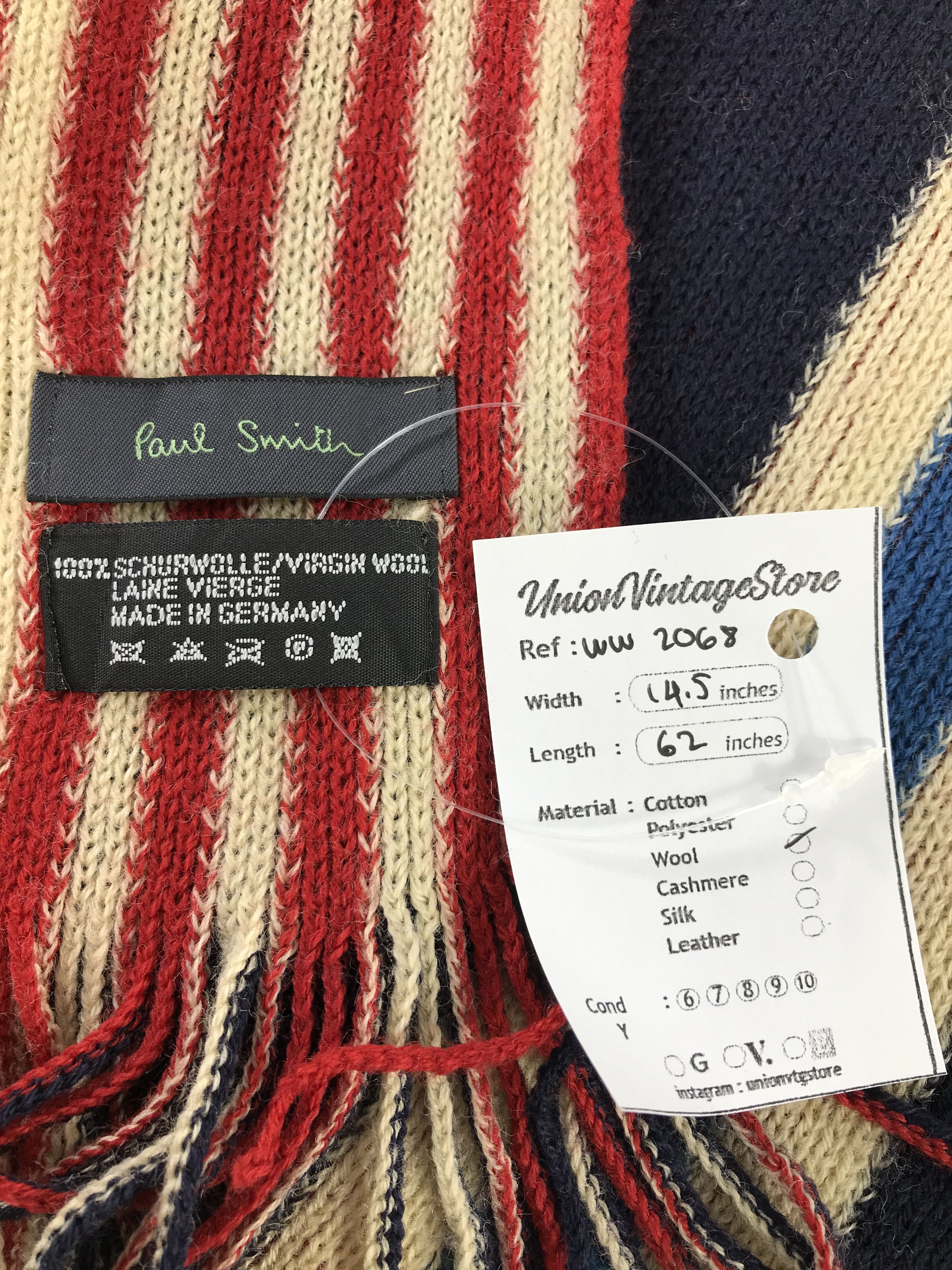 Paul Smith × Vintage Paul Smith Scarf / Muffler / Neckwear - WW2068 Size ONE SIZE - 5 Thumbnail