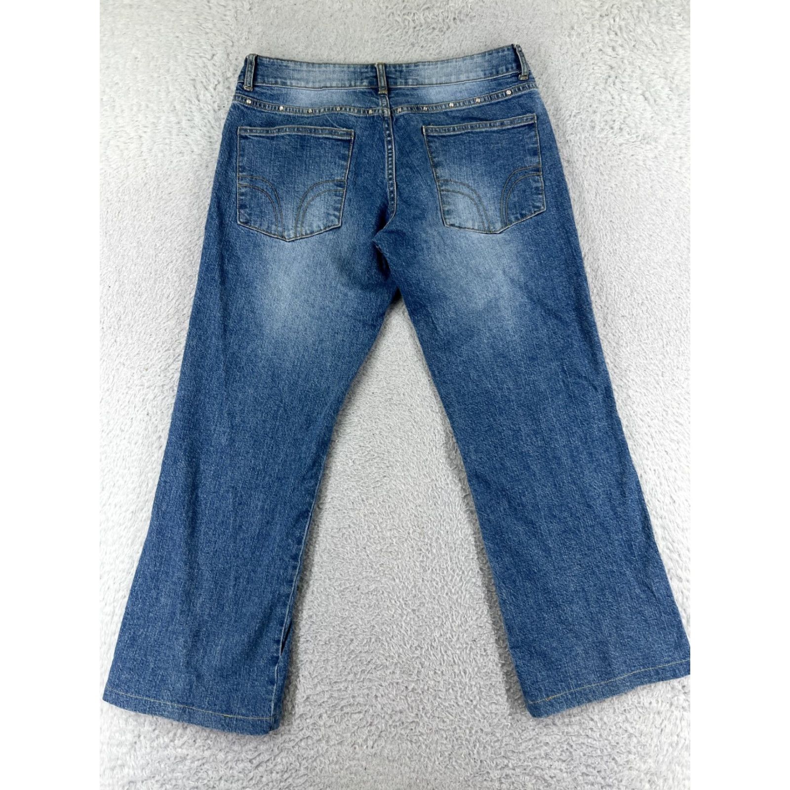 Vintage HAVEN BLEU Jeans Womens 8 Blue Denim Bootcut Regular Inseam 26 in Stretch Pocket 5-Pocket Size 30" / US 8 / IT 44 - 2 Thumbnail