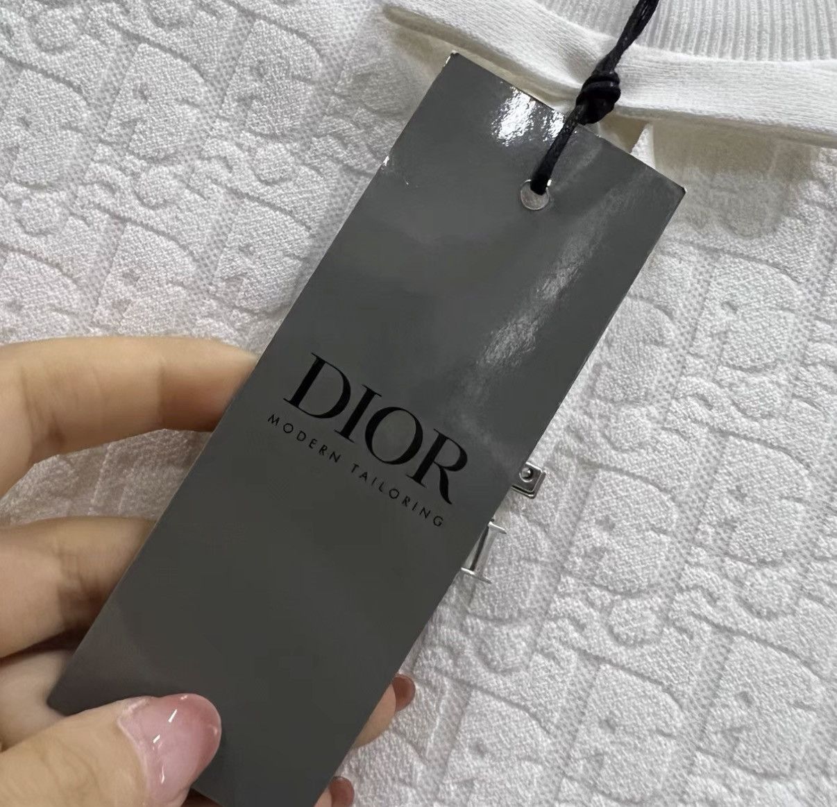 Dior Dior 2026 Monogram Embossed Knit Short Sleeve J41 Size XS / US 0-2 / IT 36-38 - 3 Thumbnail