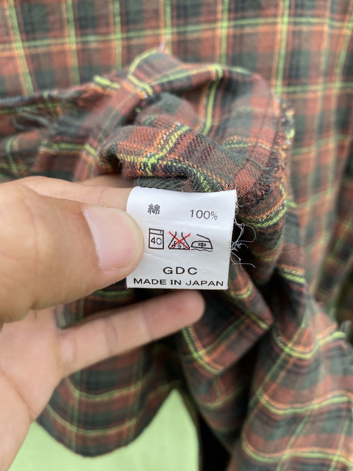 Japanese Brand Gdc Free!! Oldschool Plaid Flannel Shirt Distressed Finish Size US M / EU 48-50 / 2 - 14 Thumbnail