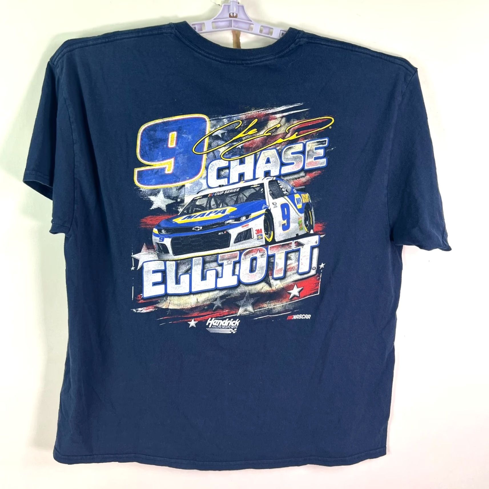 NASCAR Chase Elliott NASCAR NAPA T-Shirt Mens XL Blue Graphic Tee NASCAR Cars Sports Size US XL / EU 56 / 4 - 2 Thumbnail