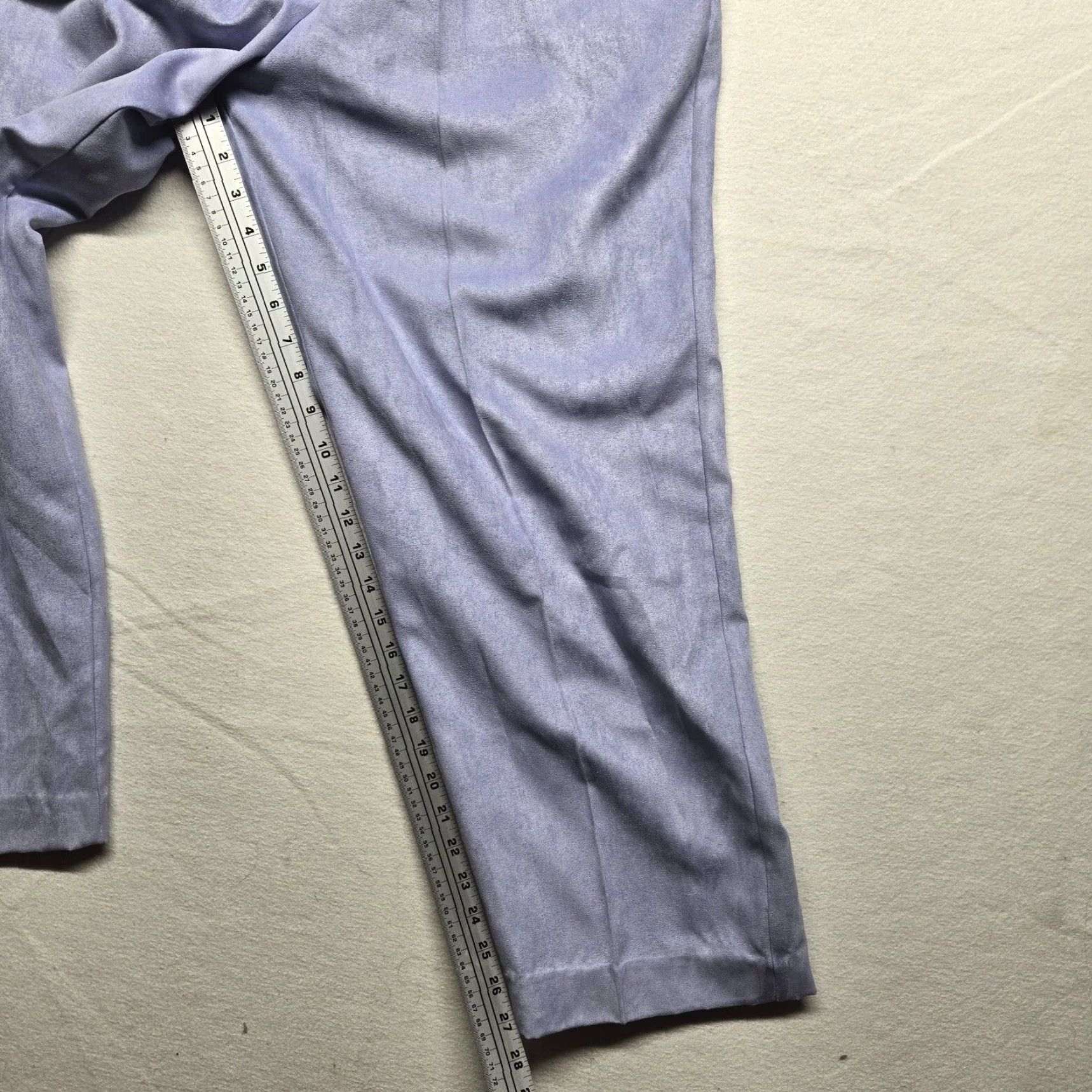 Vintage Southern Lady Pants Women's Solid Blue Elastic Waist Pockets 26" Inseam Size 16 Dress Pants Mens Women? Size 38" / US 16 / IT 52 - 6 Thumbnail
