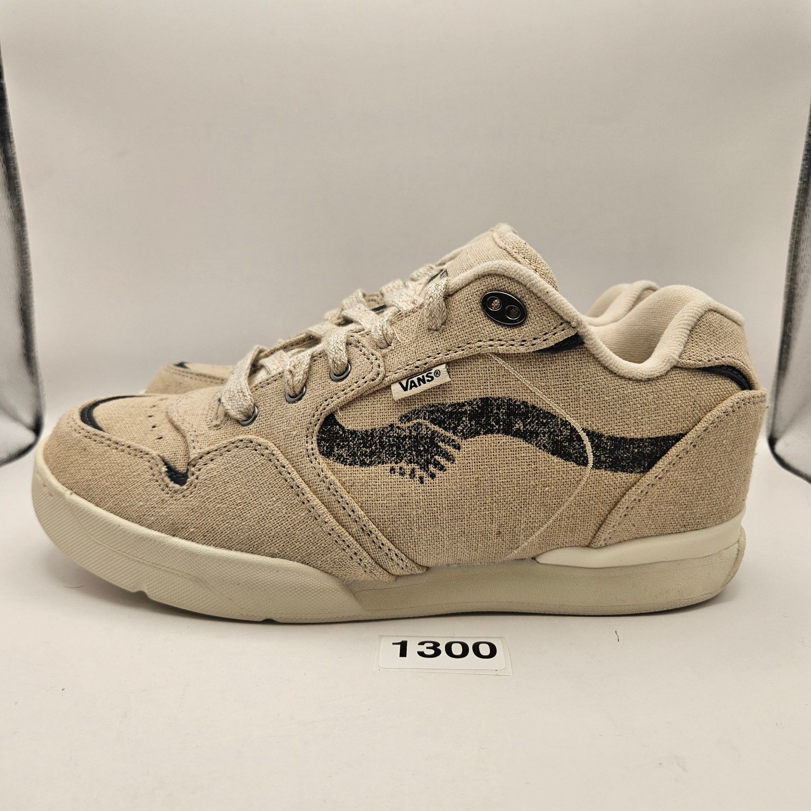 Vans VANS X NOTRE ROWLEY MEN'S 10 TAN LINEN XLT SKATE CHUNKY LOW Size US 10 / EU 43 - 2 Thumbnail