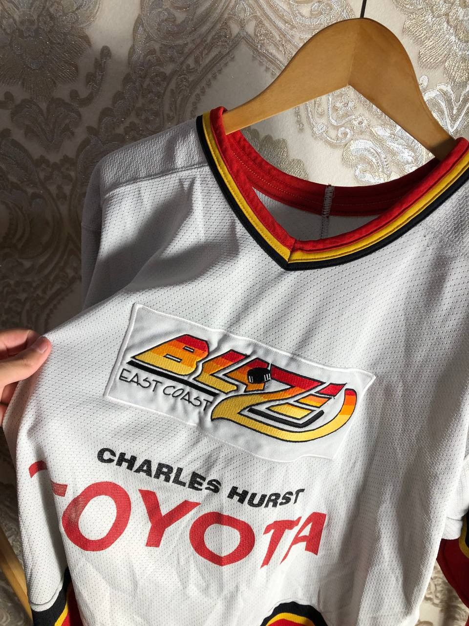 Ccm × Vintage VERY RARE BLAZE EAST COAST HOCKEY CANADA JERSEY BLOKECORE Size US L / EU 52-54 / 3 - 4 Thumbnail