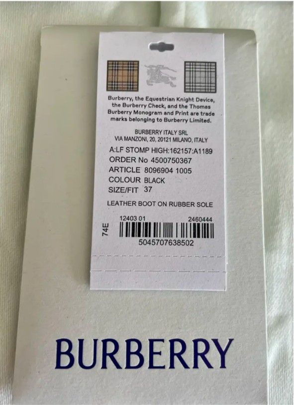 Burberry BNWT BNWT Burberry High Stomp Black Leather Boots Size US 7 / IT 37 - 5 Thumbnail